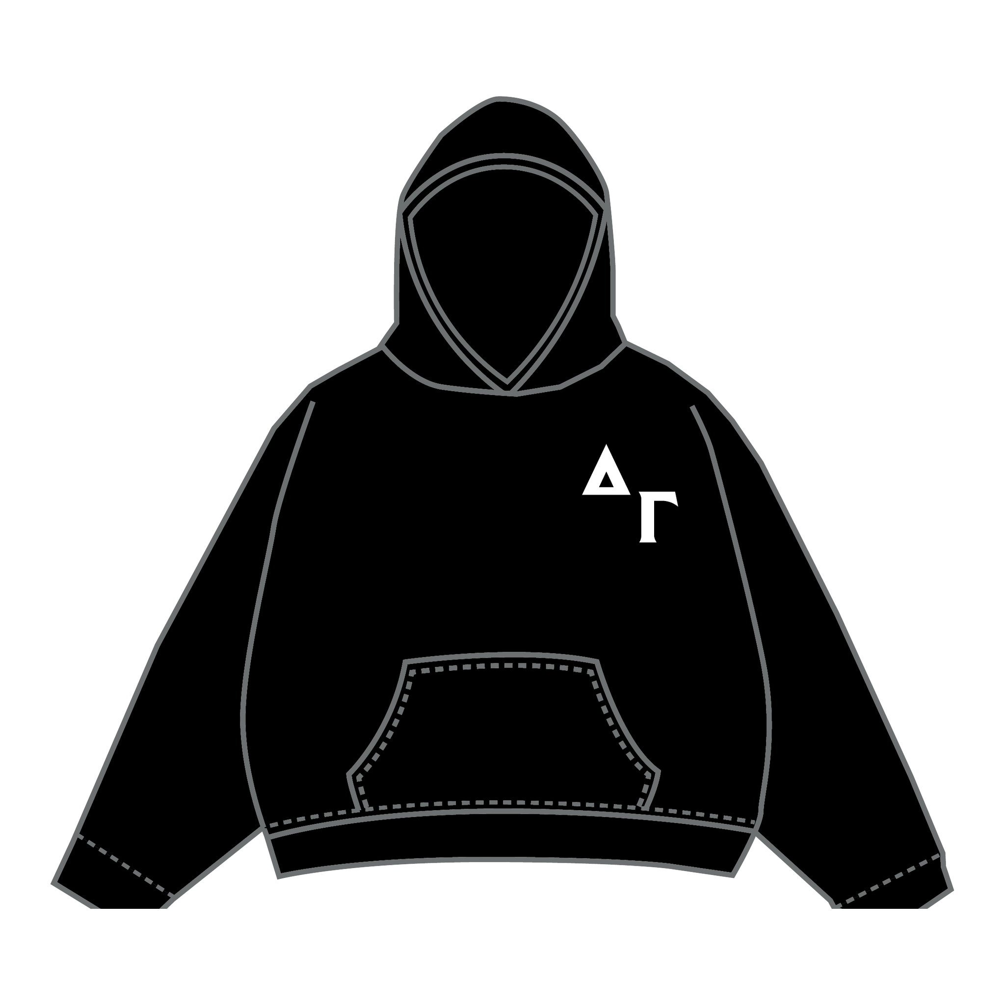 Delta Gamma Hoodie — Black