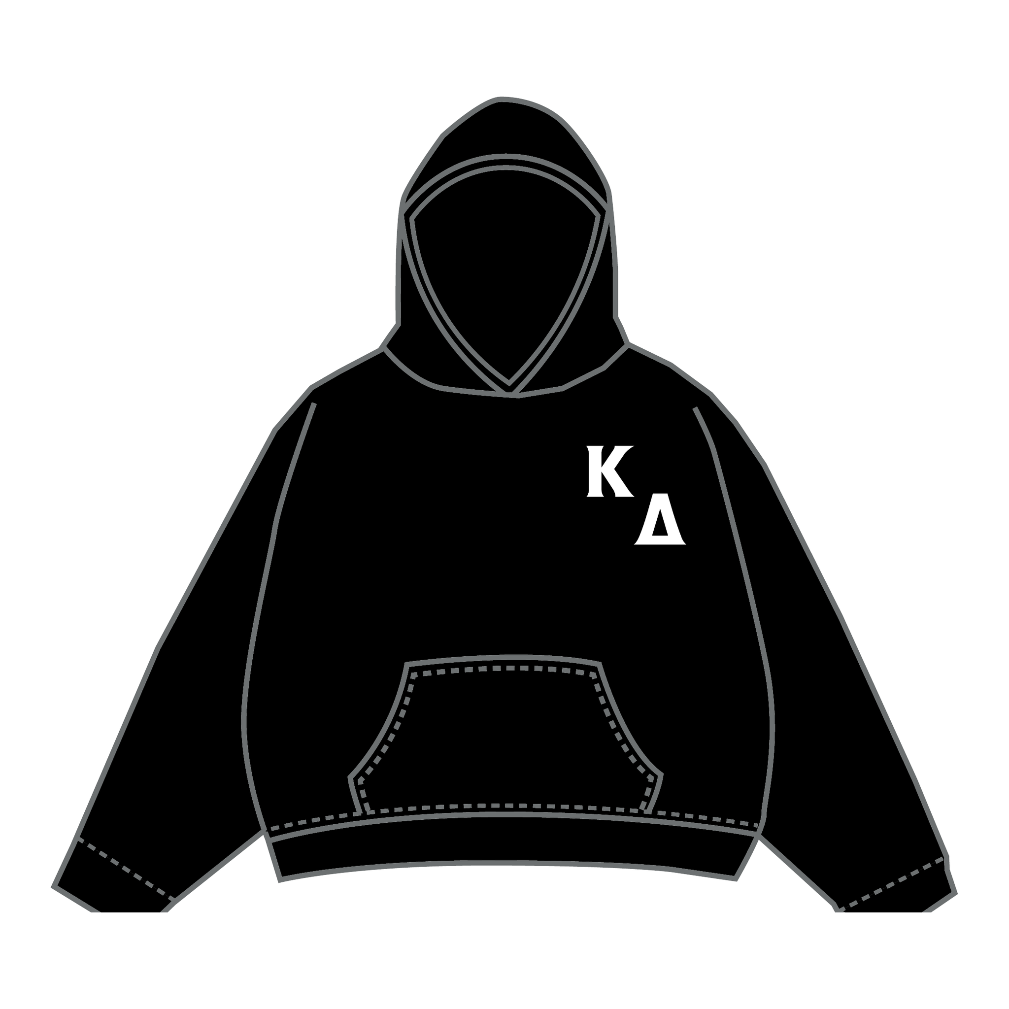 Kappa Delta Hoodie — Black