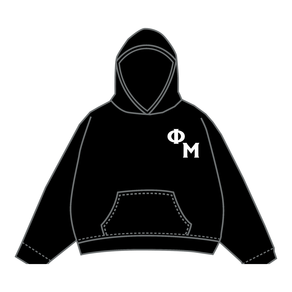 Phi Mu Hoodie — Black