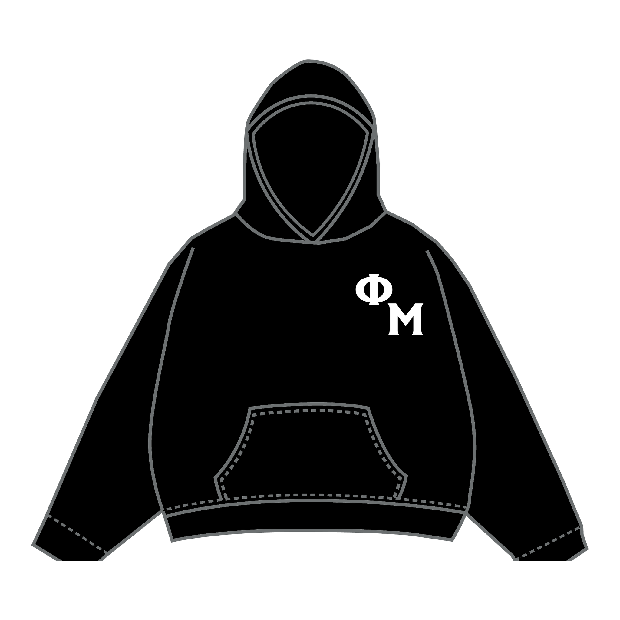 Phi Mu Hoodie — Black