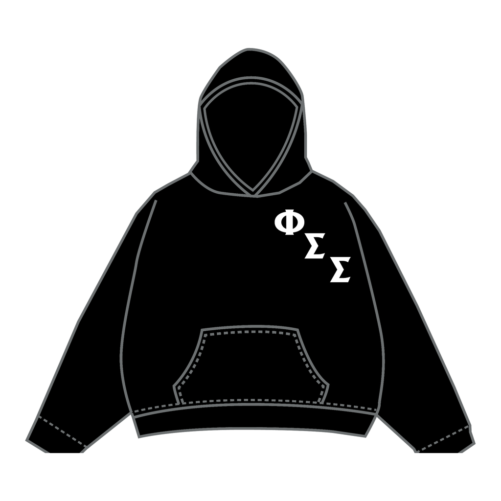 Phi Sigma Sigma Hoodie — Black