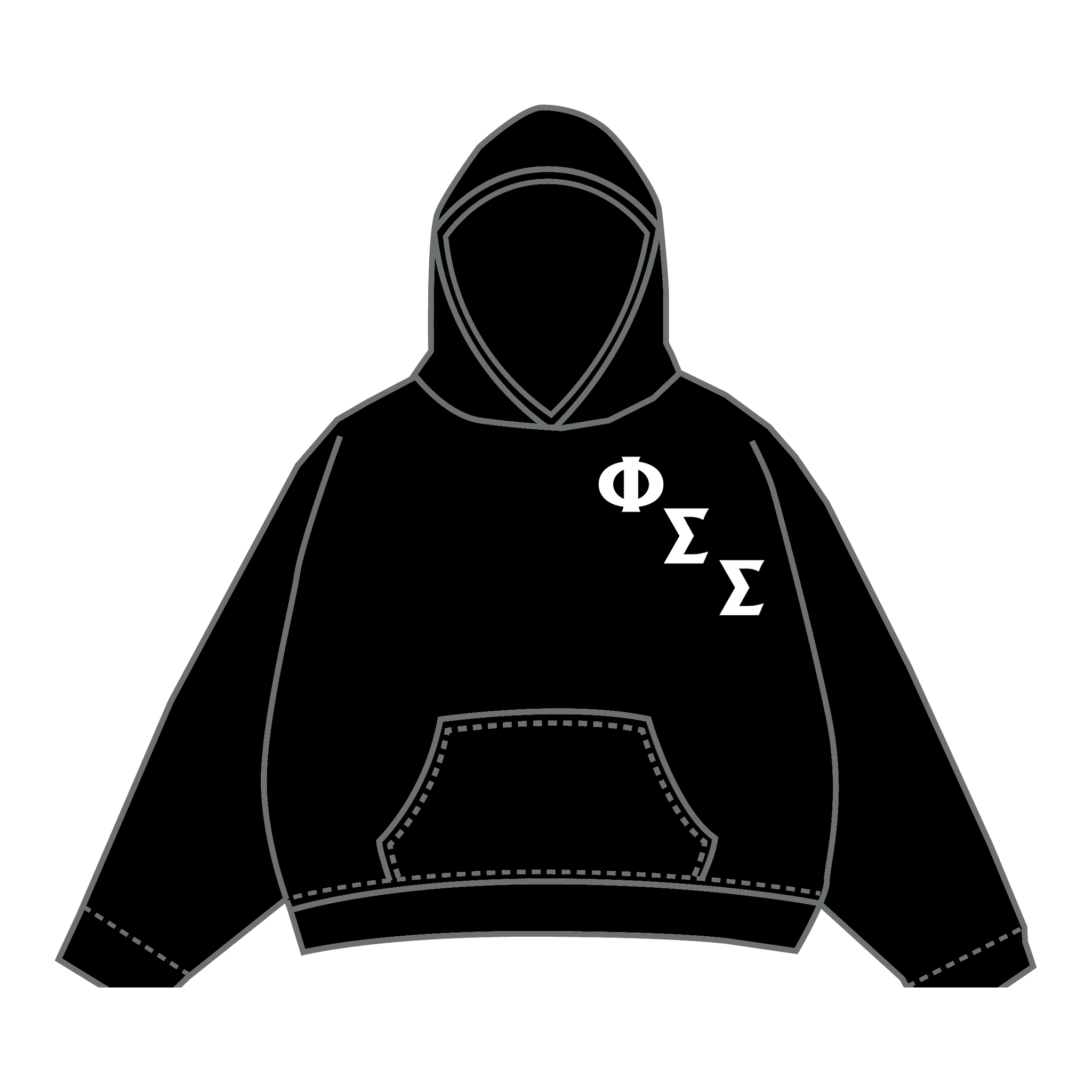 Phi Sigma Sigma Hoodie — Black