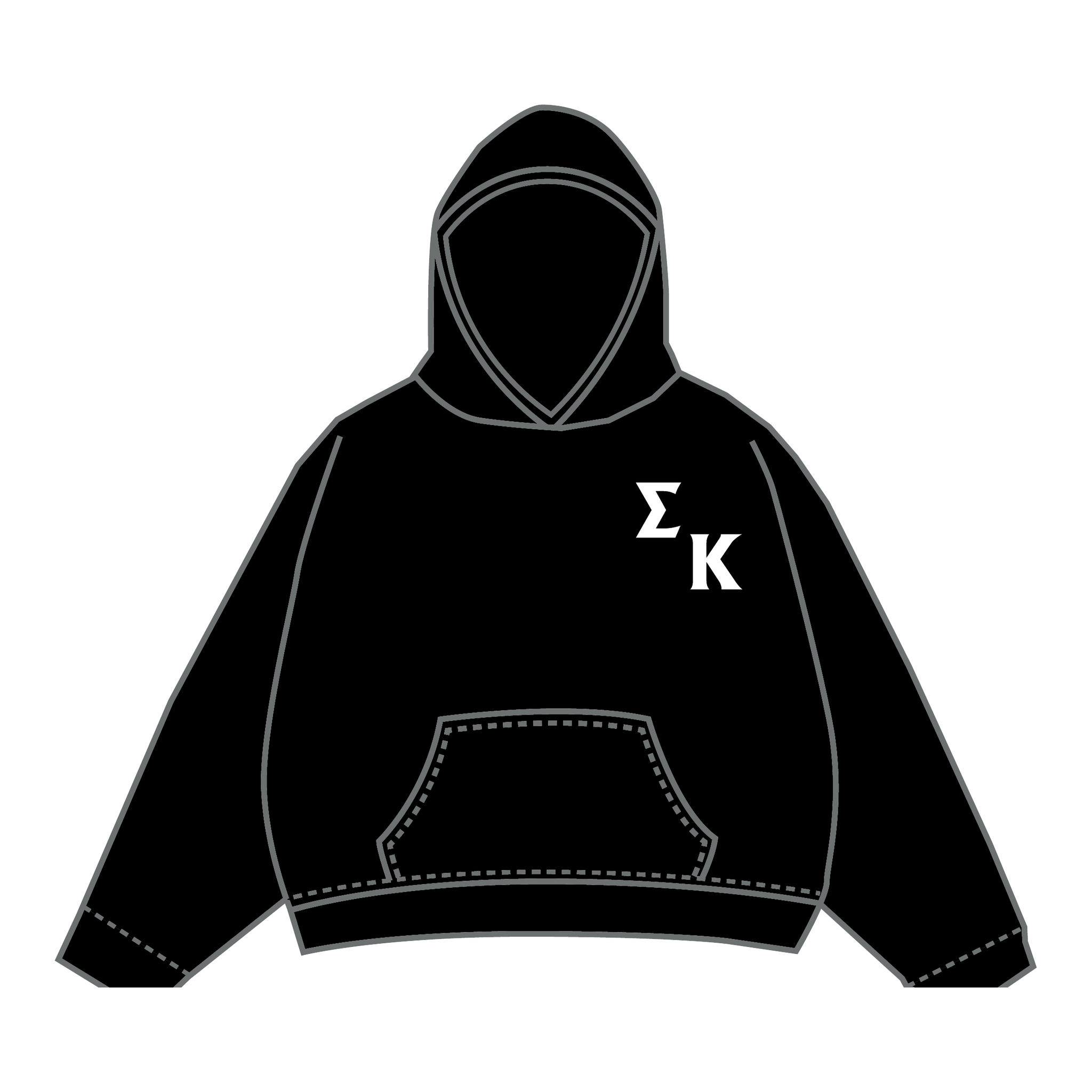 Sigma Kappa Hoodie — Black