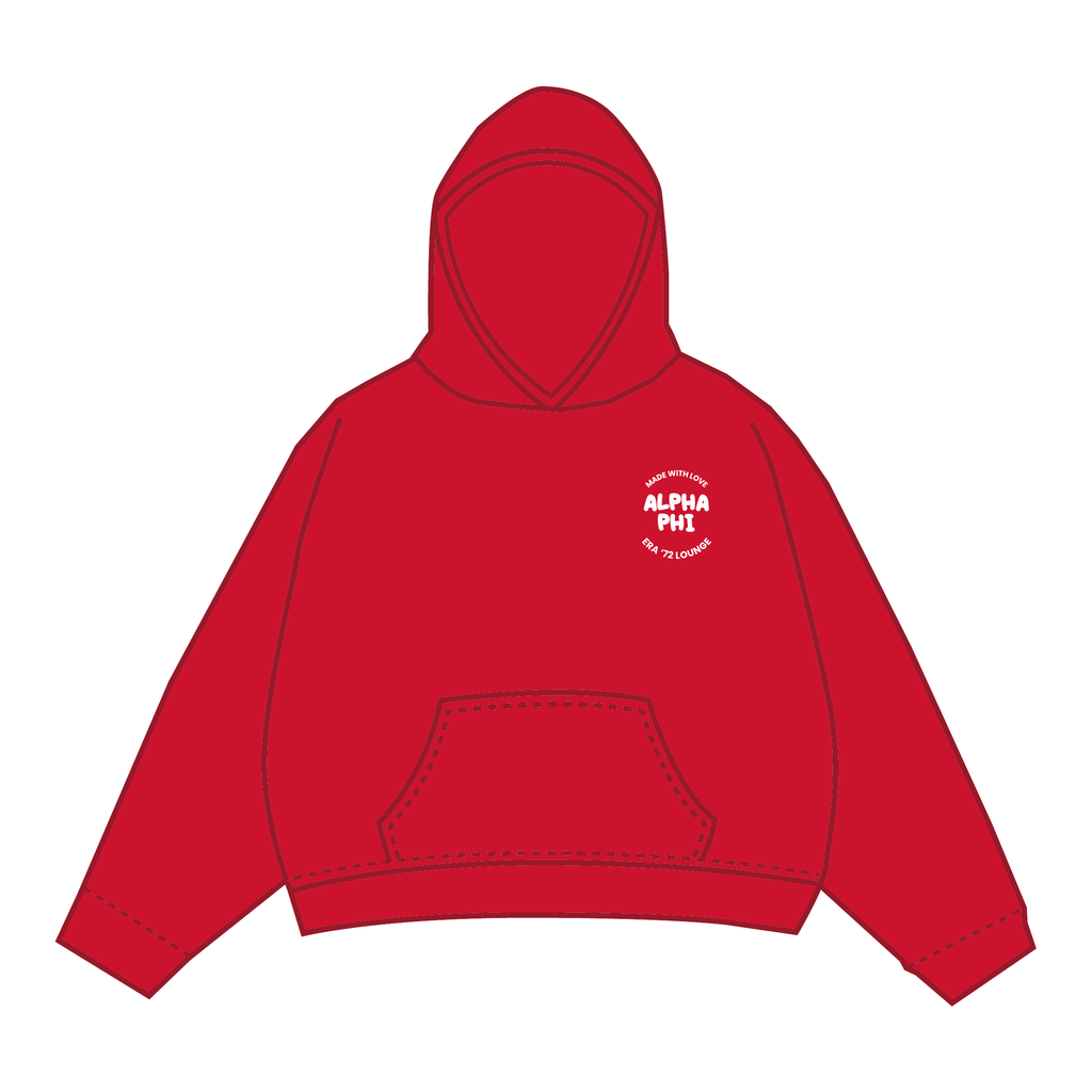 Alpha Phi Hoodie — Red
