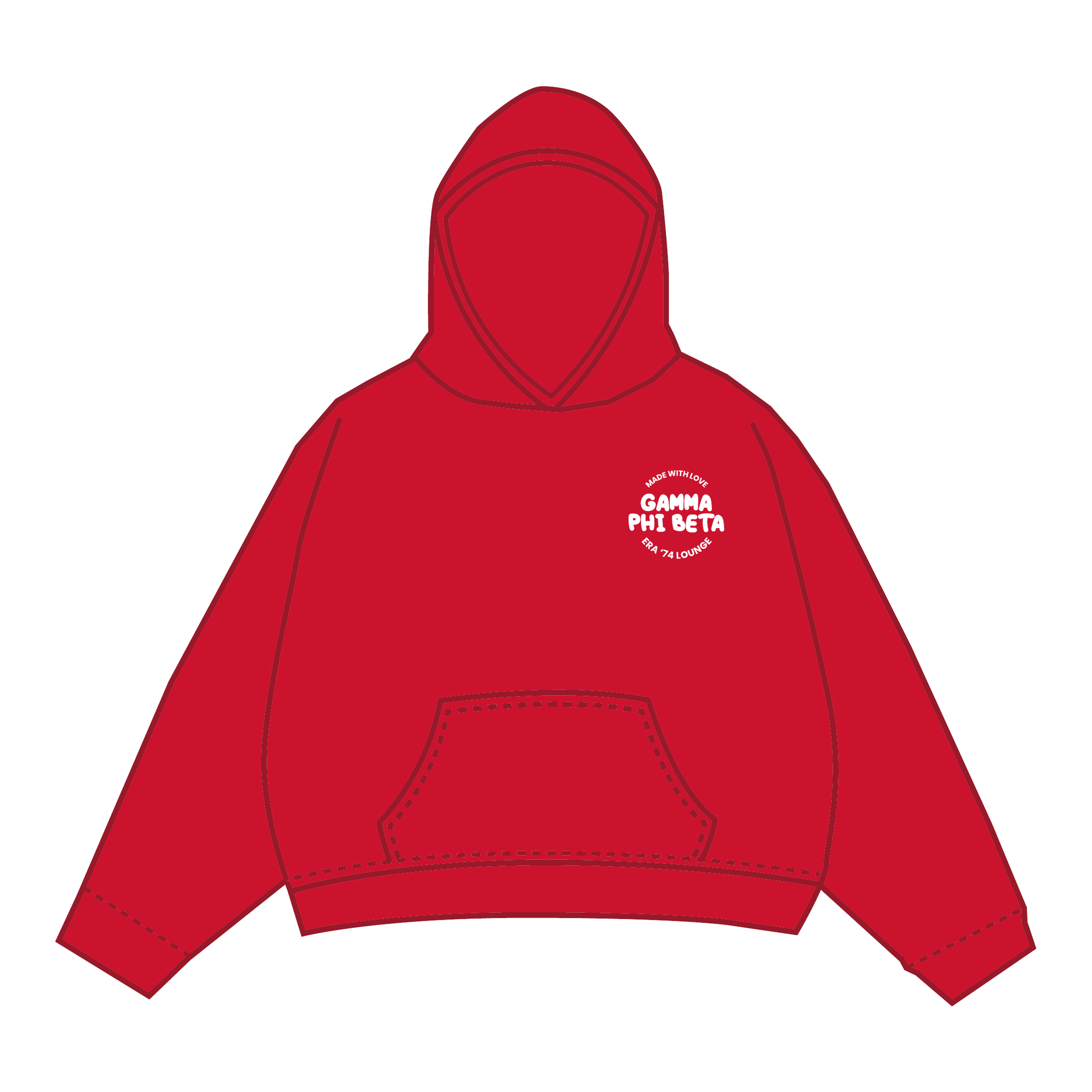 Gamma Phi Beta Hoodie — Red