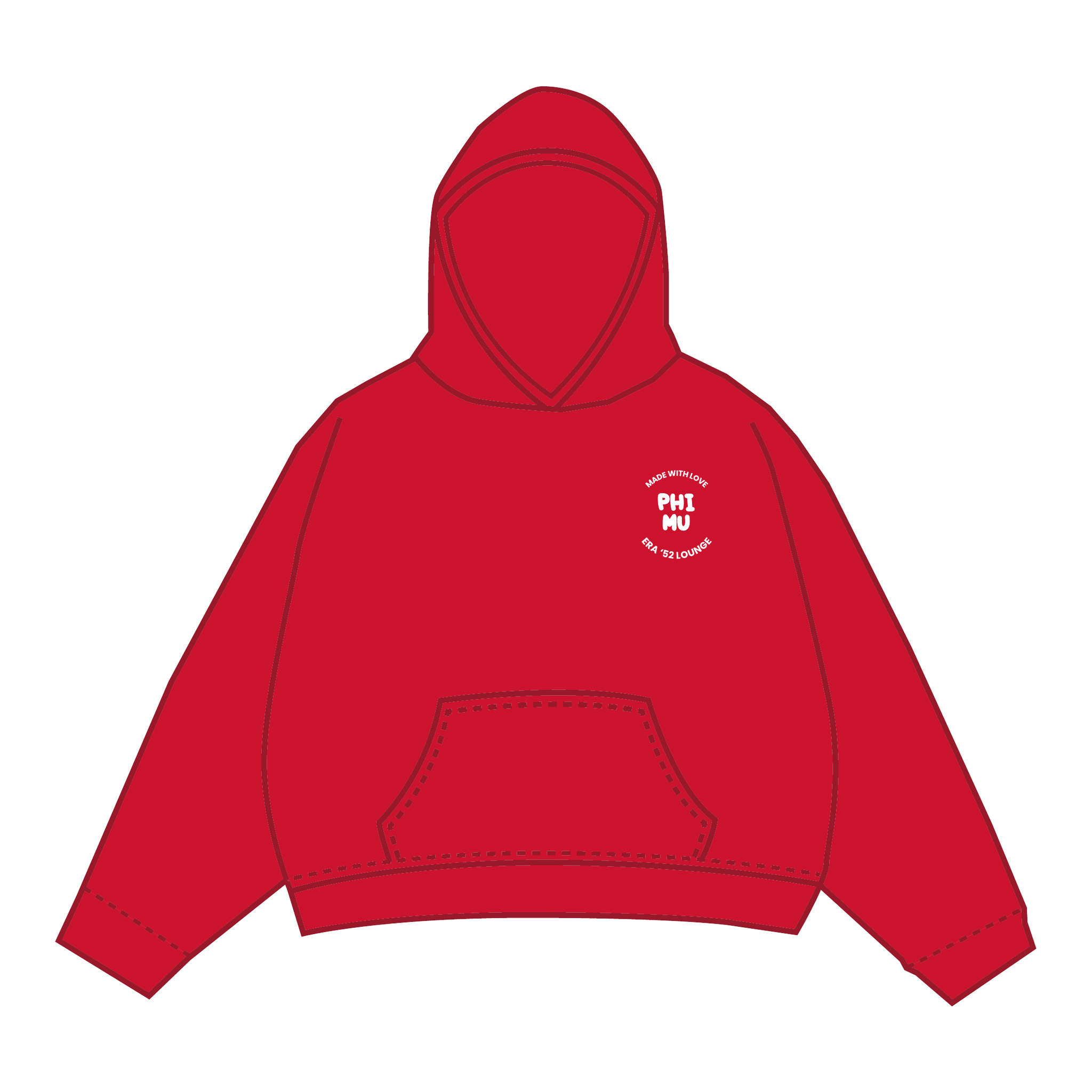 Phi Mu Hoodie — Red