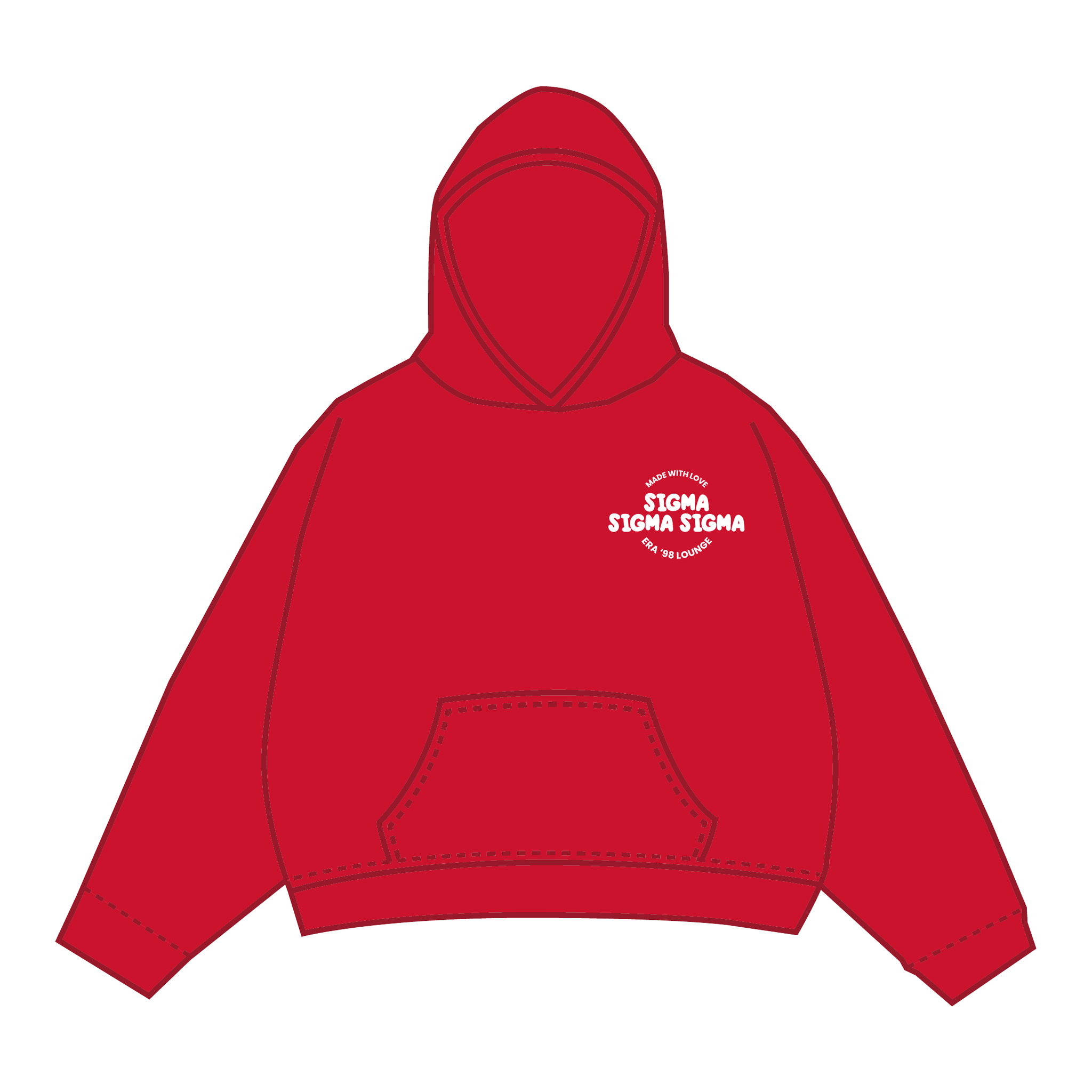 Sigma Sigma Sigma Hoodie — Red