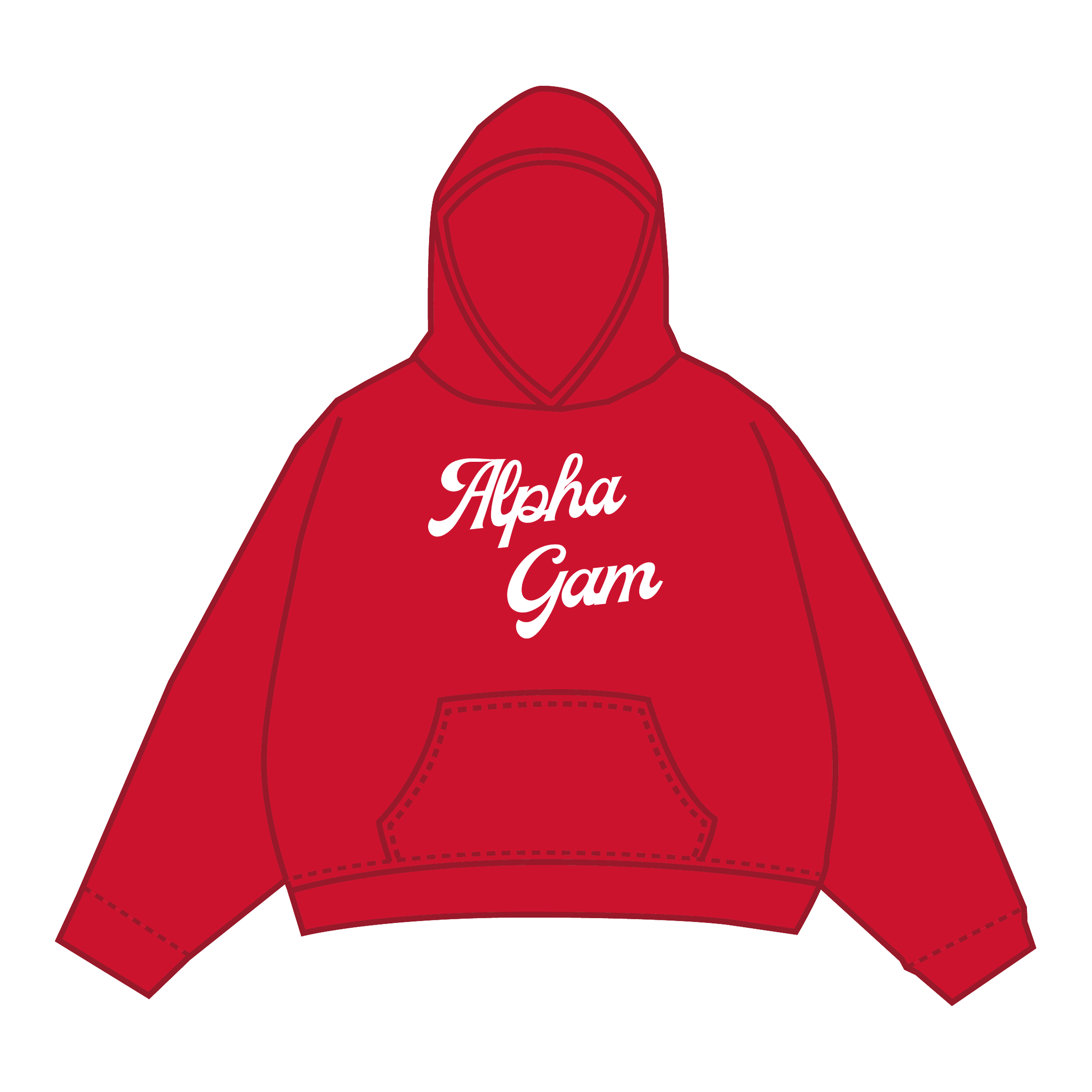 Alpha Gamma Delta Hoodie — Red