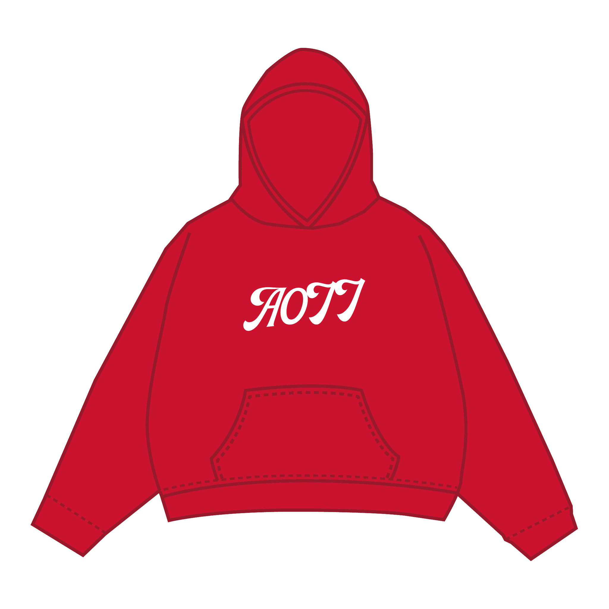 Alpha Omicron Pi Hoodie — Red