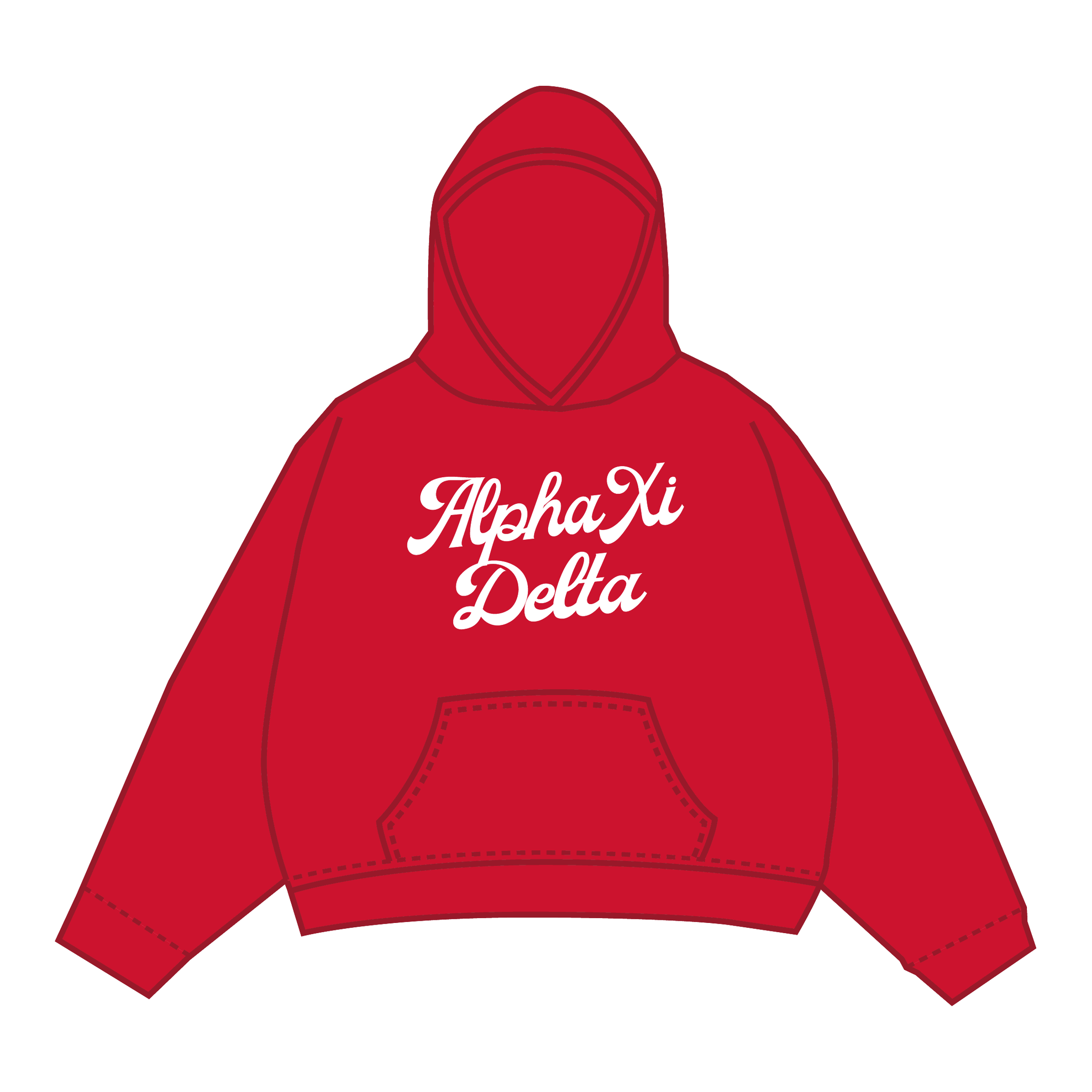Alpha Xi Delta Hoodie — Red