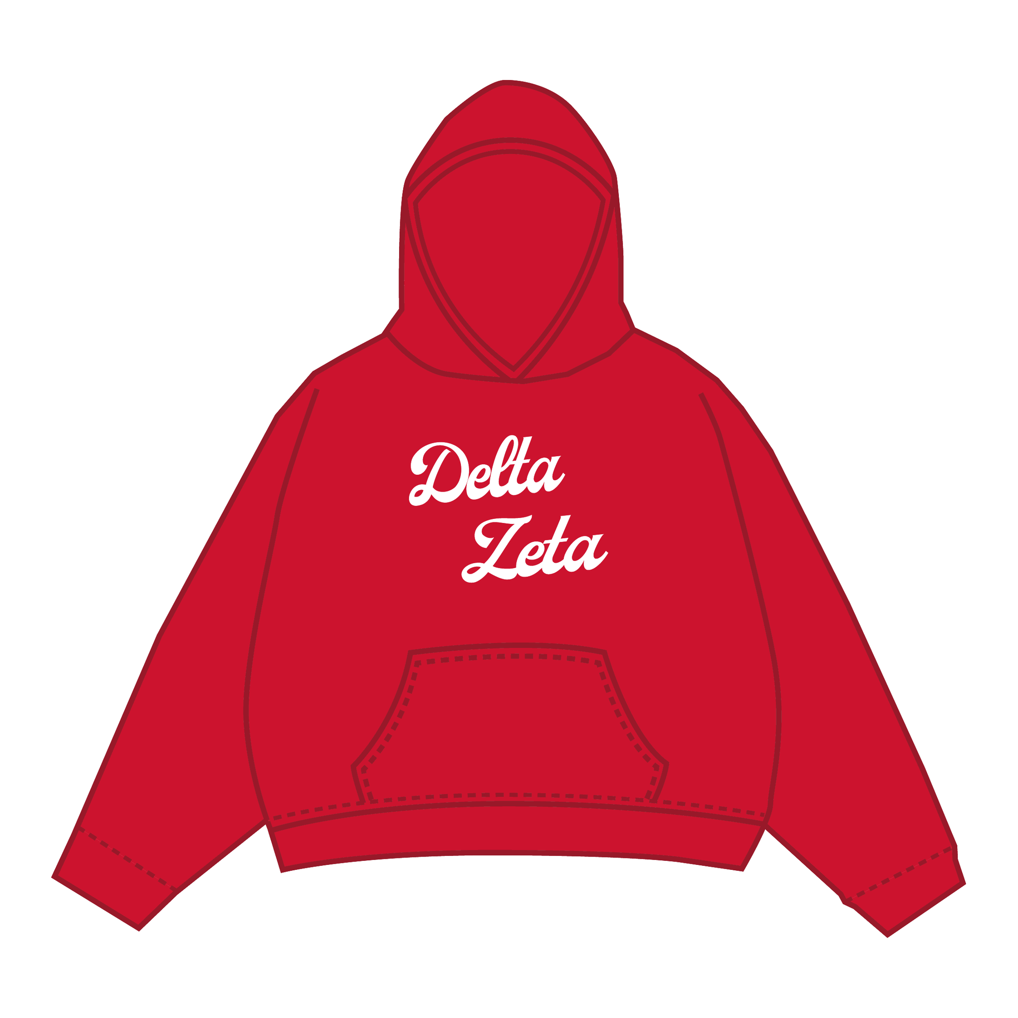 Delta Zeta Hoodie — Red