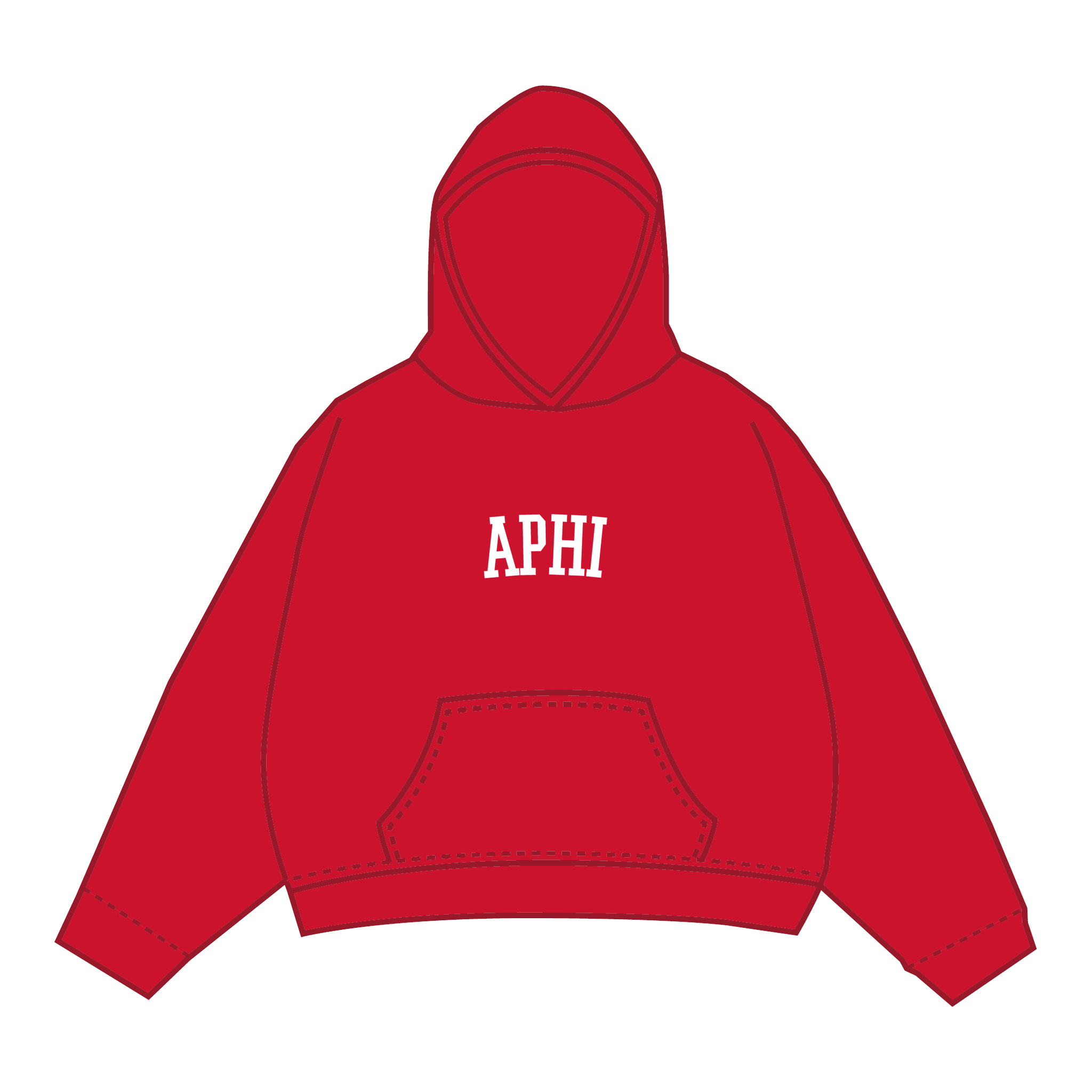 Alpha Phi Hoodie — Red