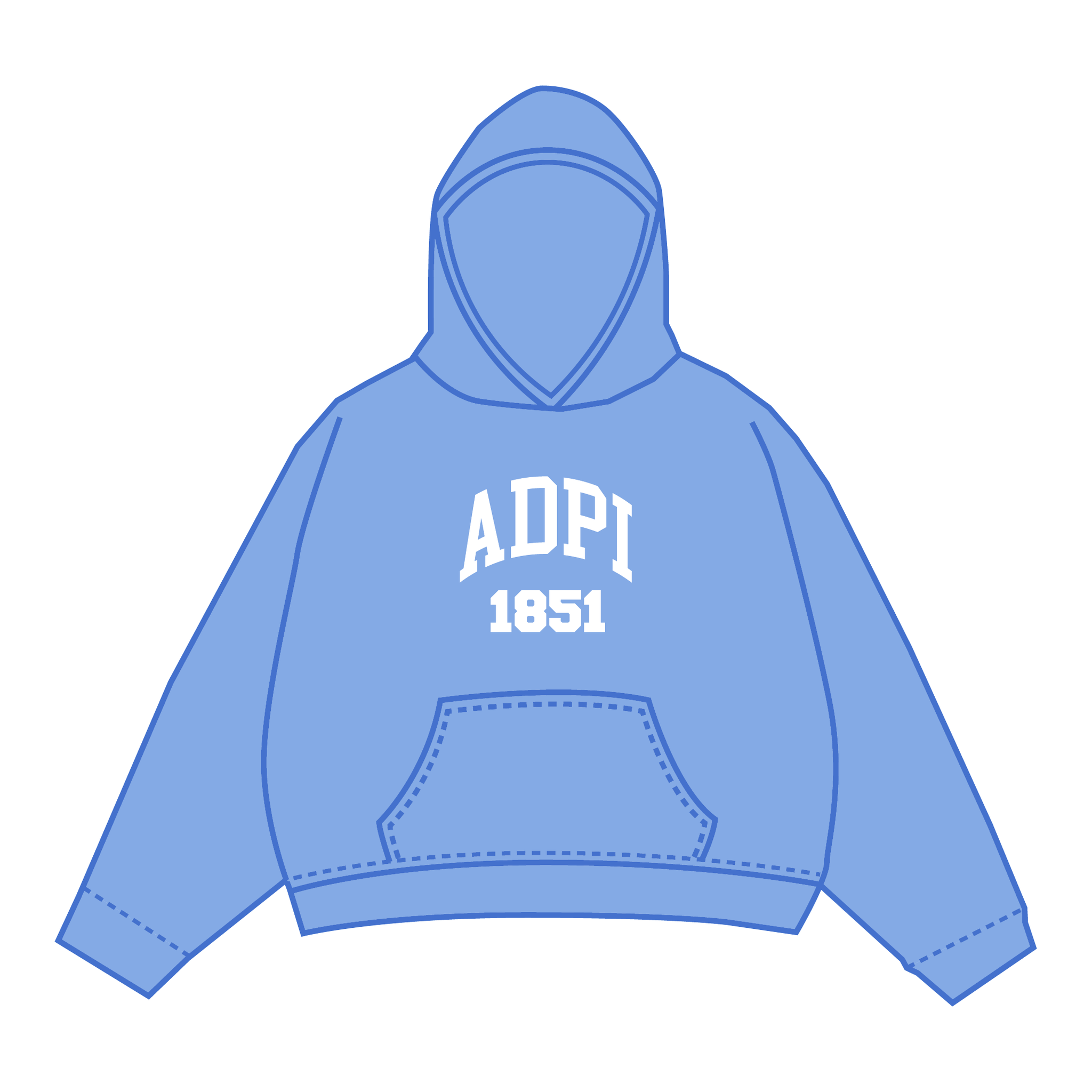 Alpha Delta Pi Hoodie — Blue