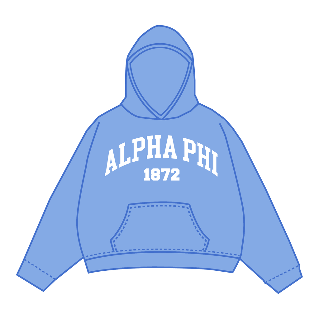 Alpha Phi Hoodie — Blue