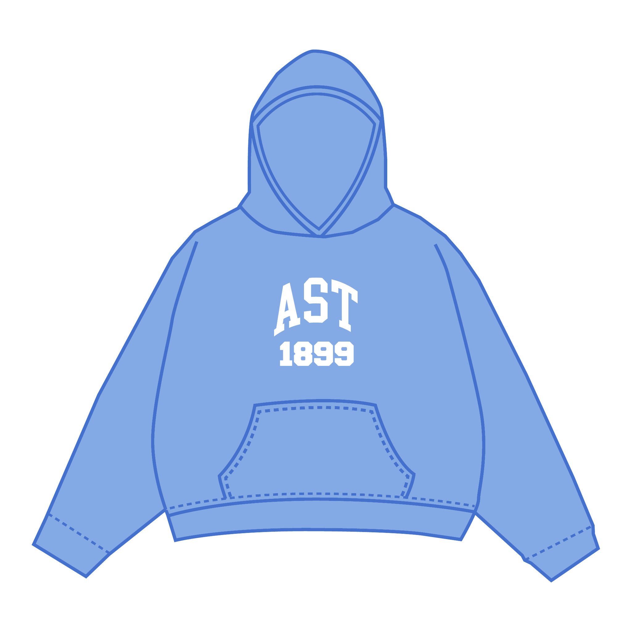 Alpha Sigma Tau Hoodie — Blue