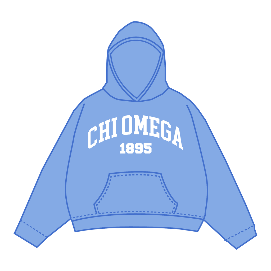 Chi Omega Hoodie — Blue