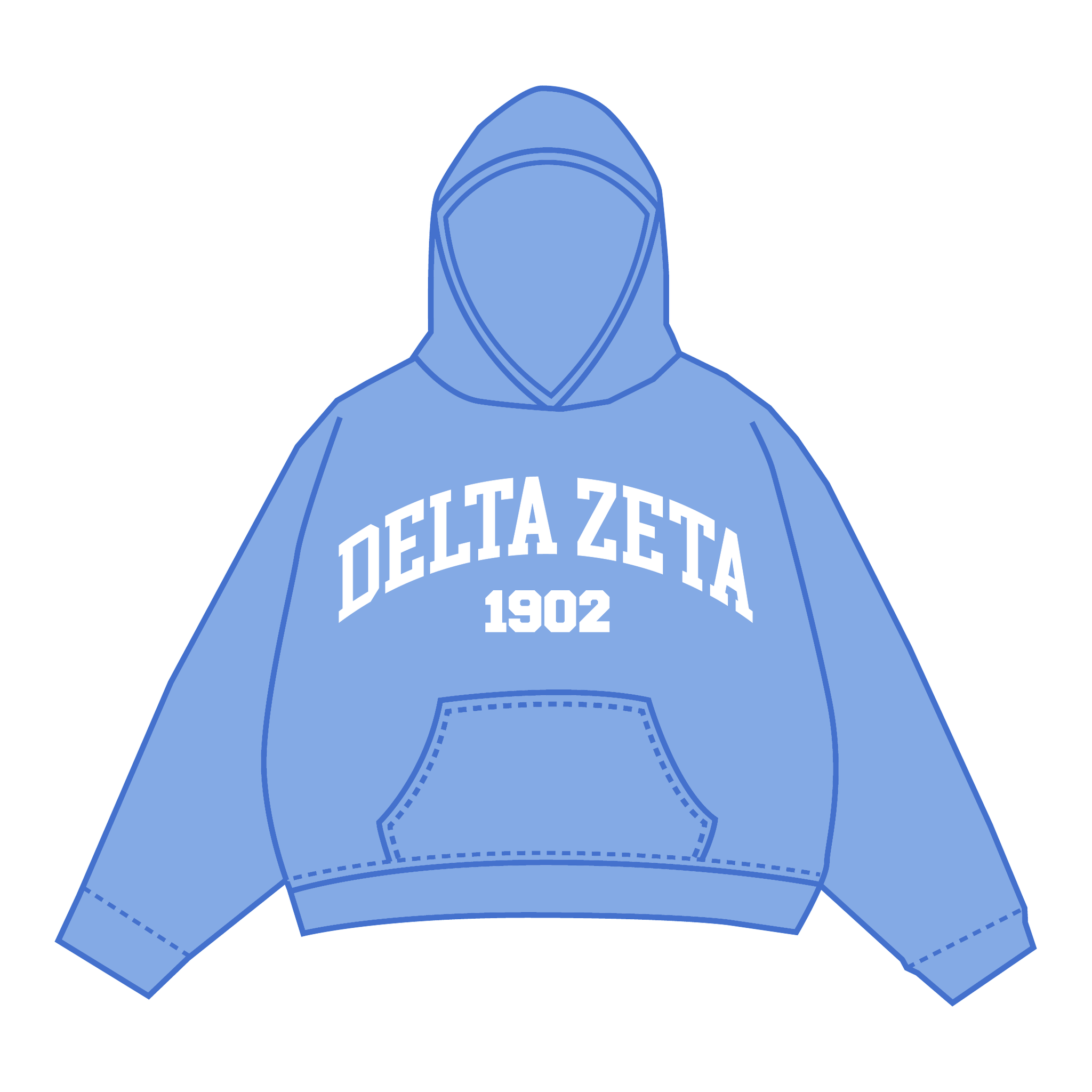 Delta Zeta Hoodie — Blue