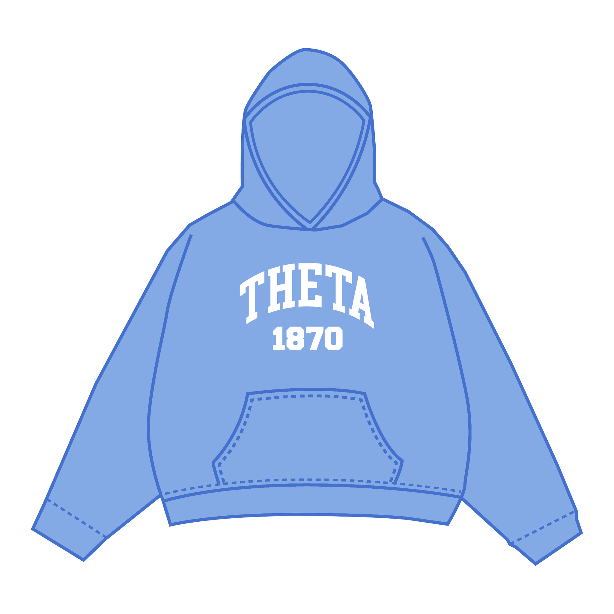 Kappa Alpha Theta Hoodie — Blue