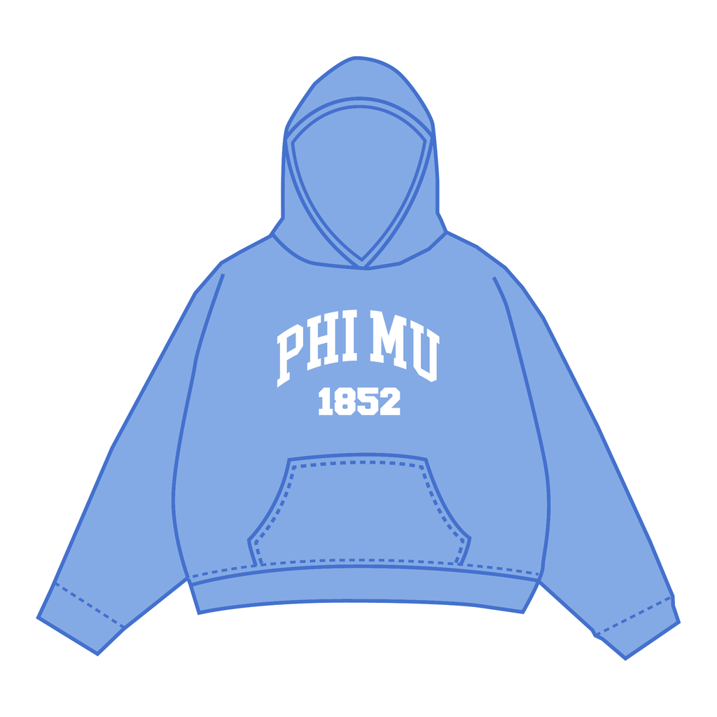 Phi Mu Hoodie — Blue