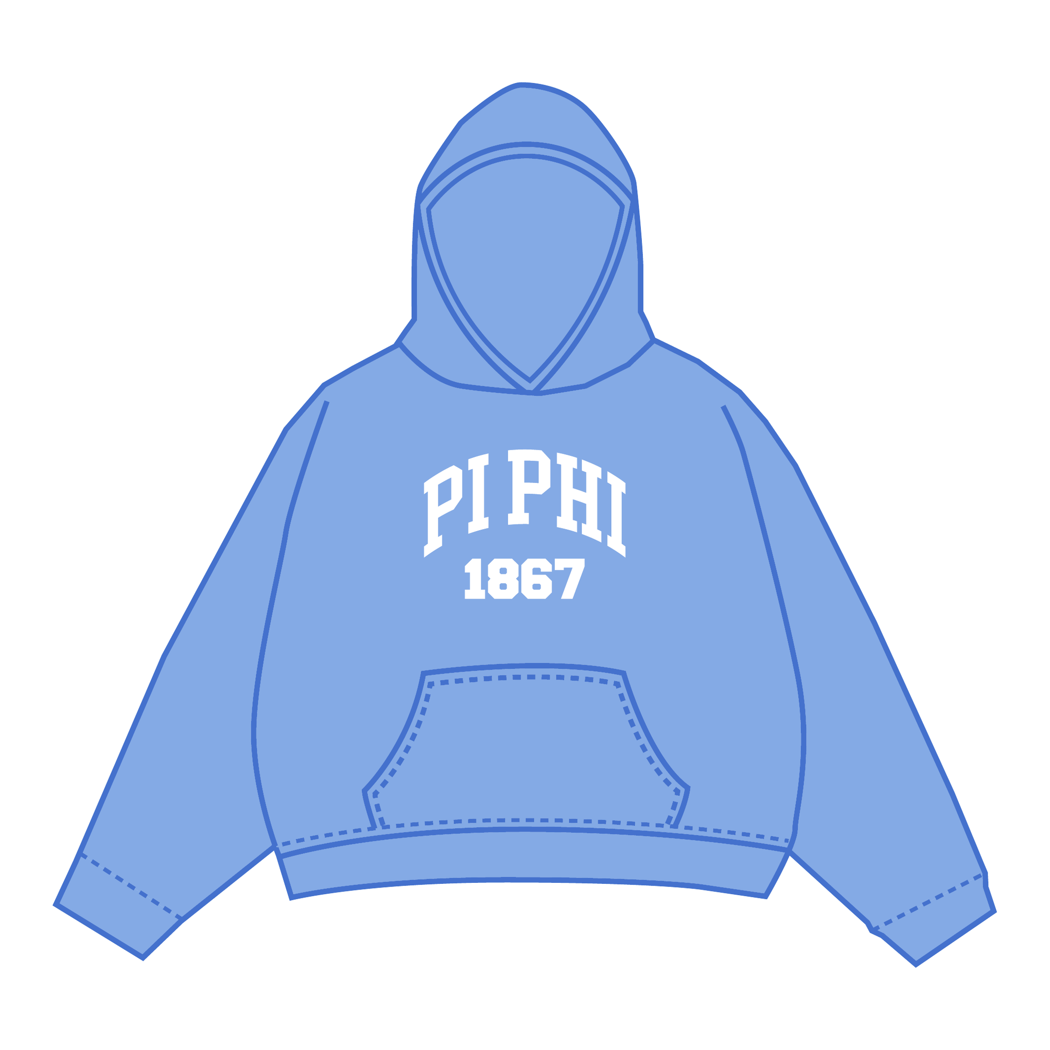 Pi Beta Phi Hoodie — Blue