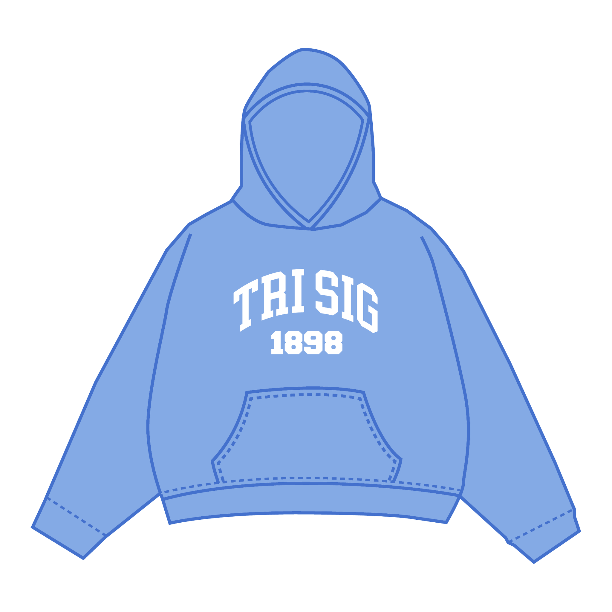Sigma Sigma Sigma Hoodie — Blue