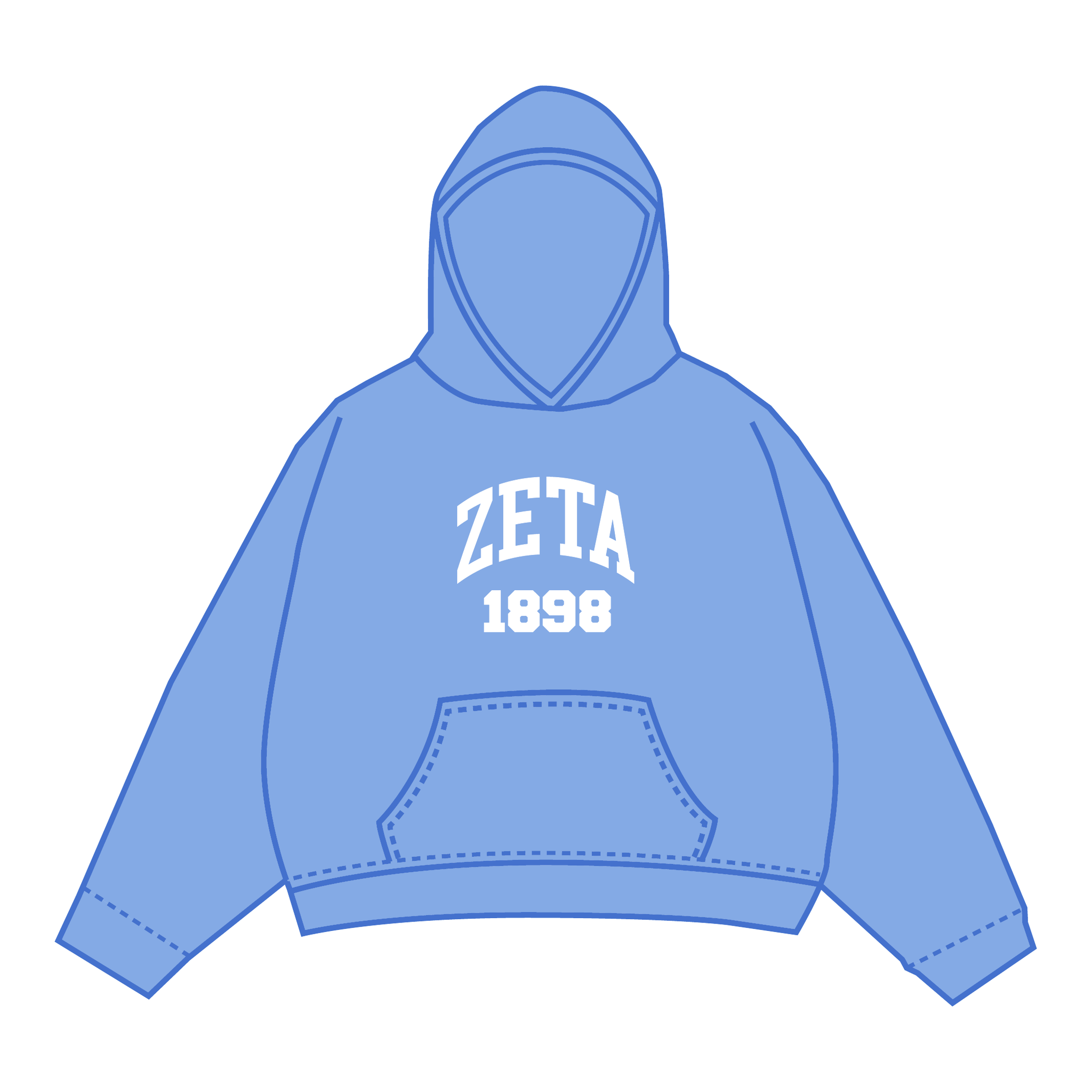 Zeta Tau Alpha Hoodie — Blue