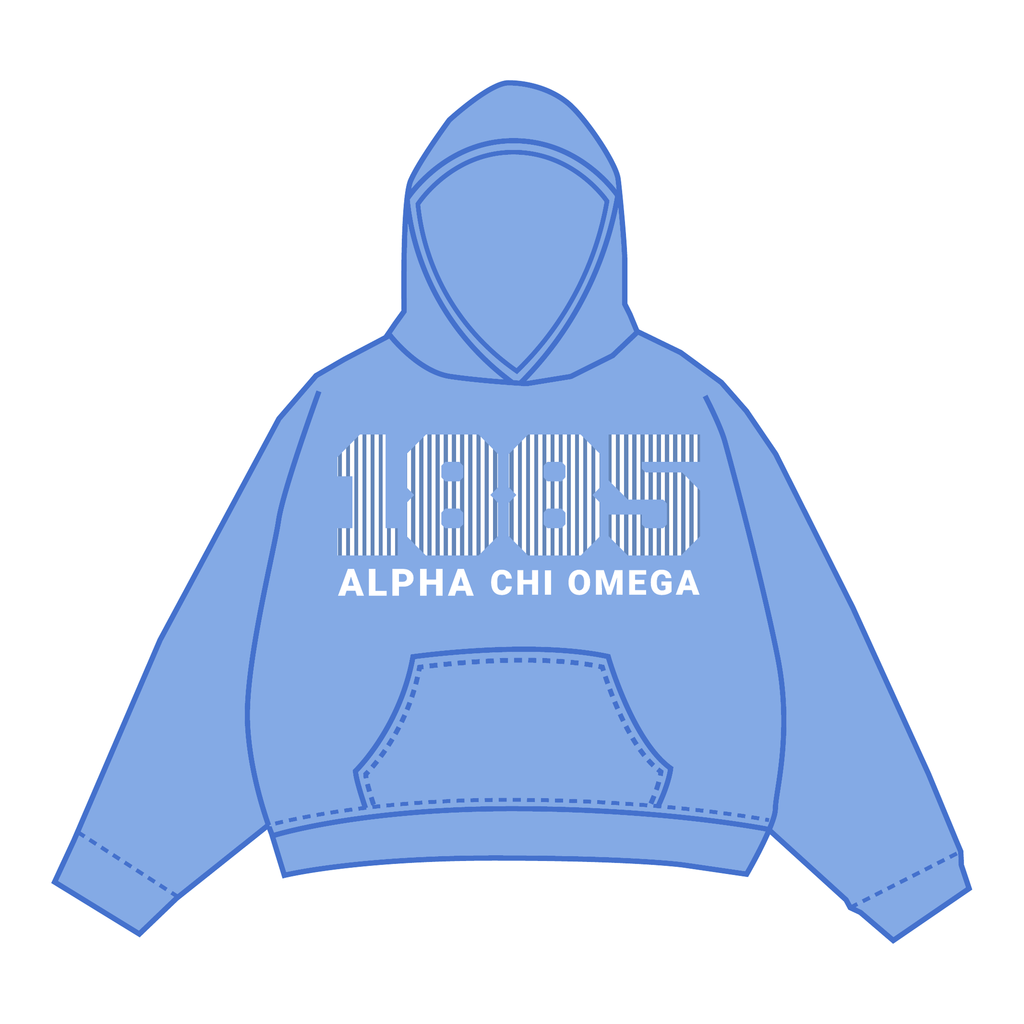 Alpha Chi Omega Hoodie — Blue