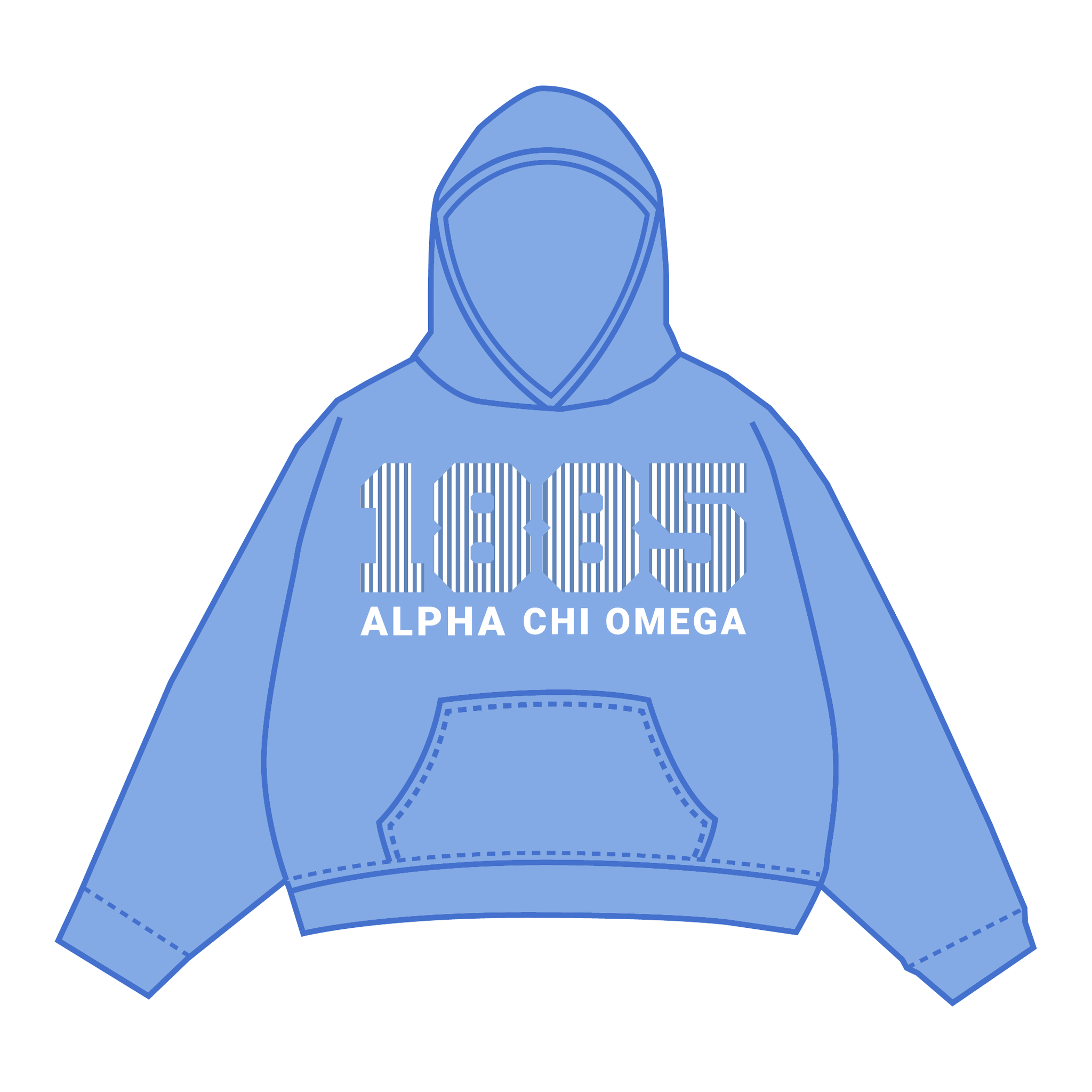 Alpha Chi Omega Hoodie — Blue