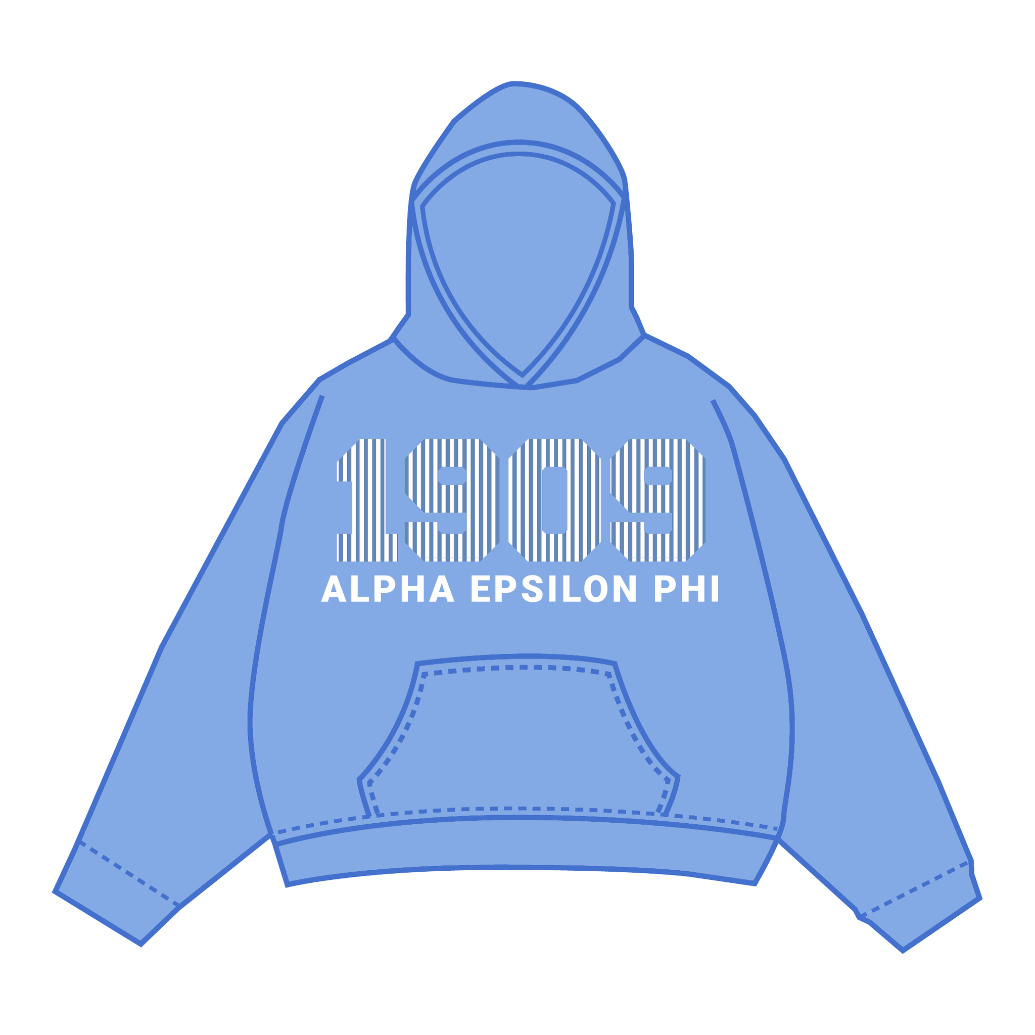 Alpha Epsilon Phi Hoodie — Blue