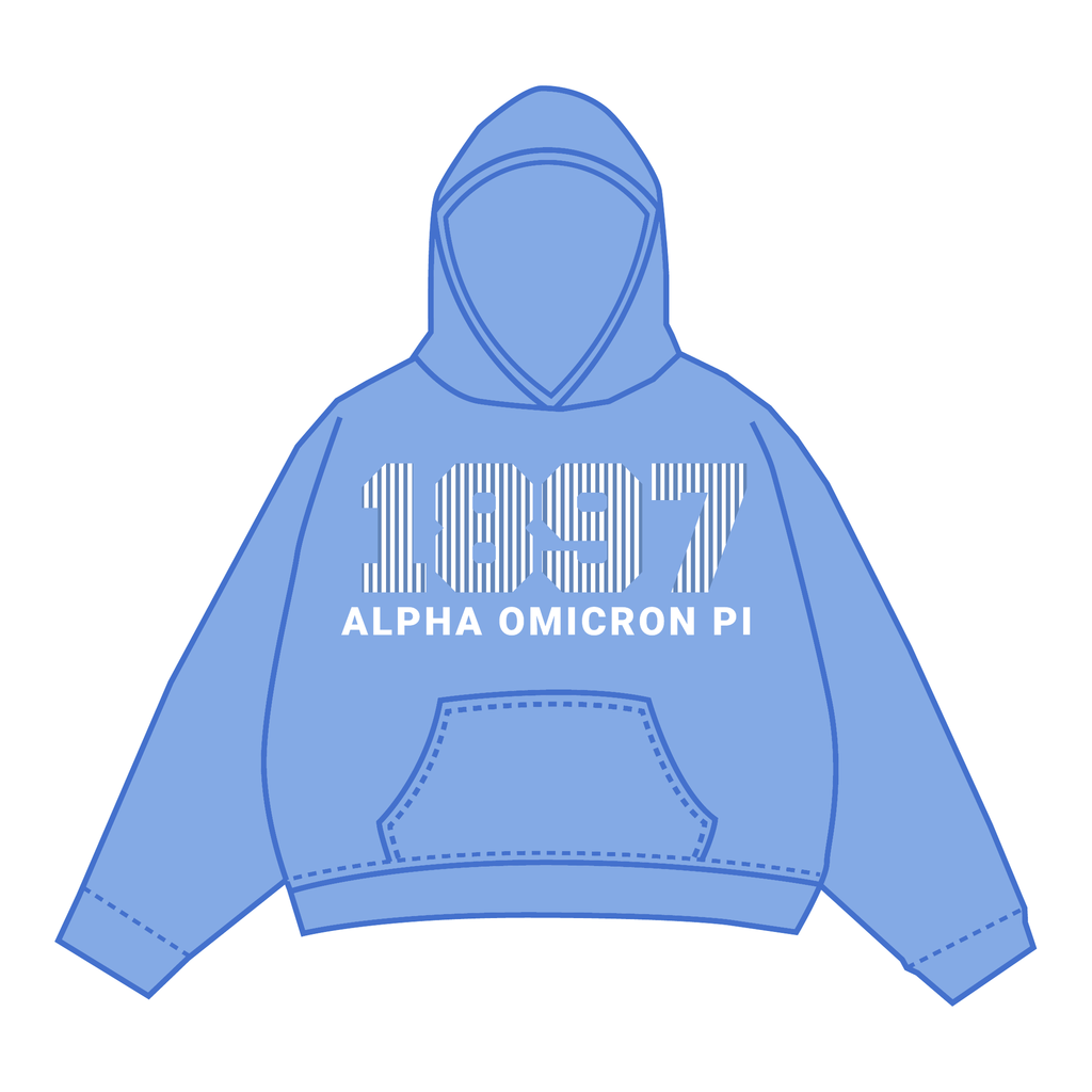 Alpha Omicron Pi Hoodie — Blue