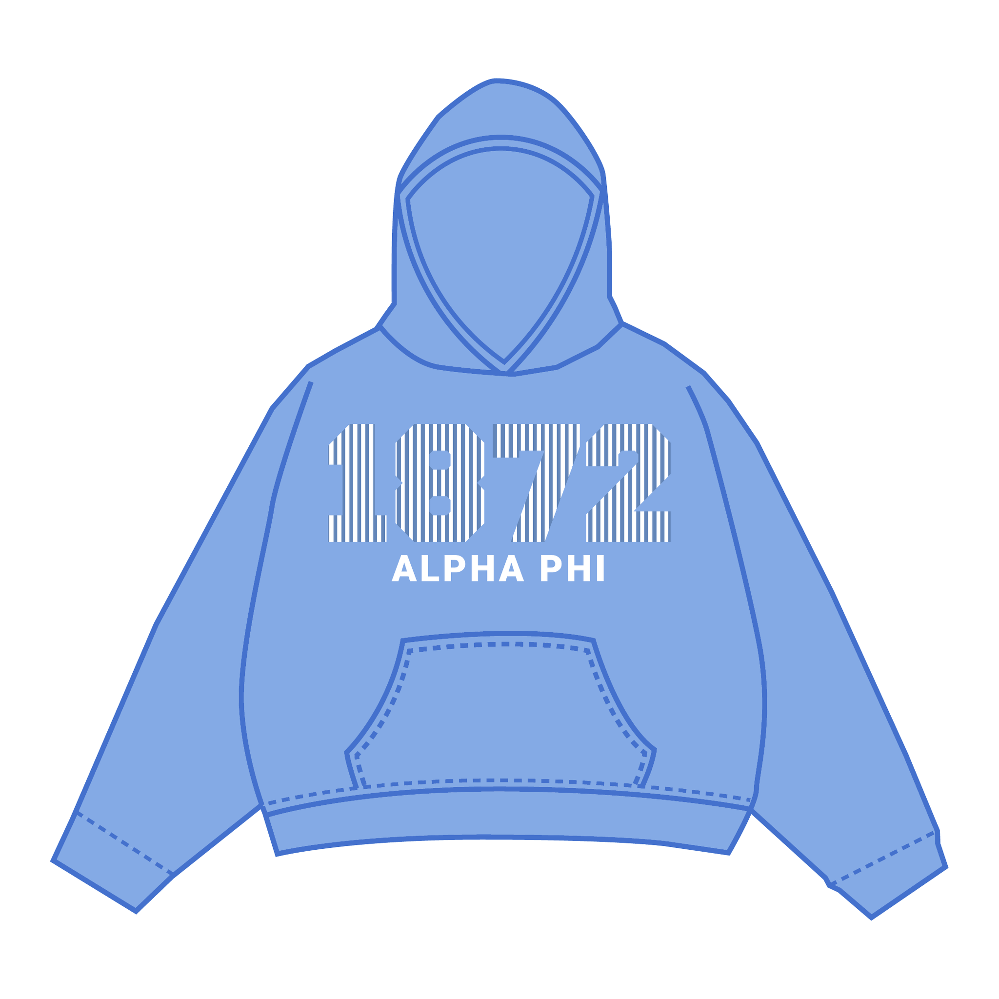 Alpha Phi Hoodie — Blue