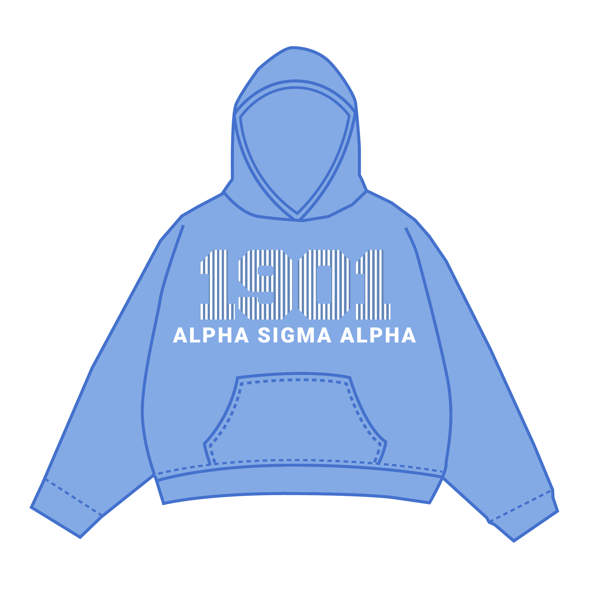 Alpha Sigma Alpha Hoodie — Blue