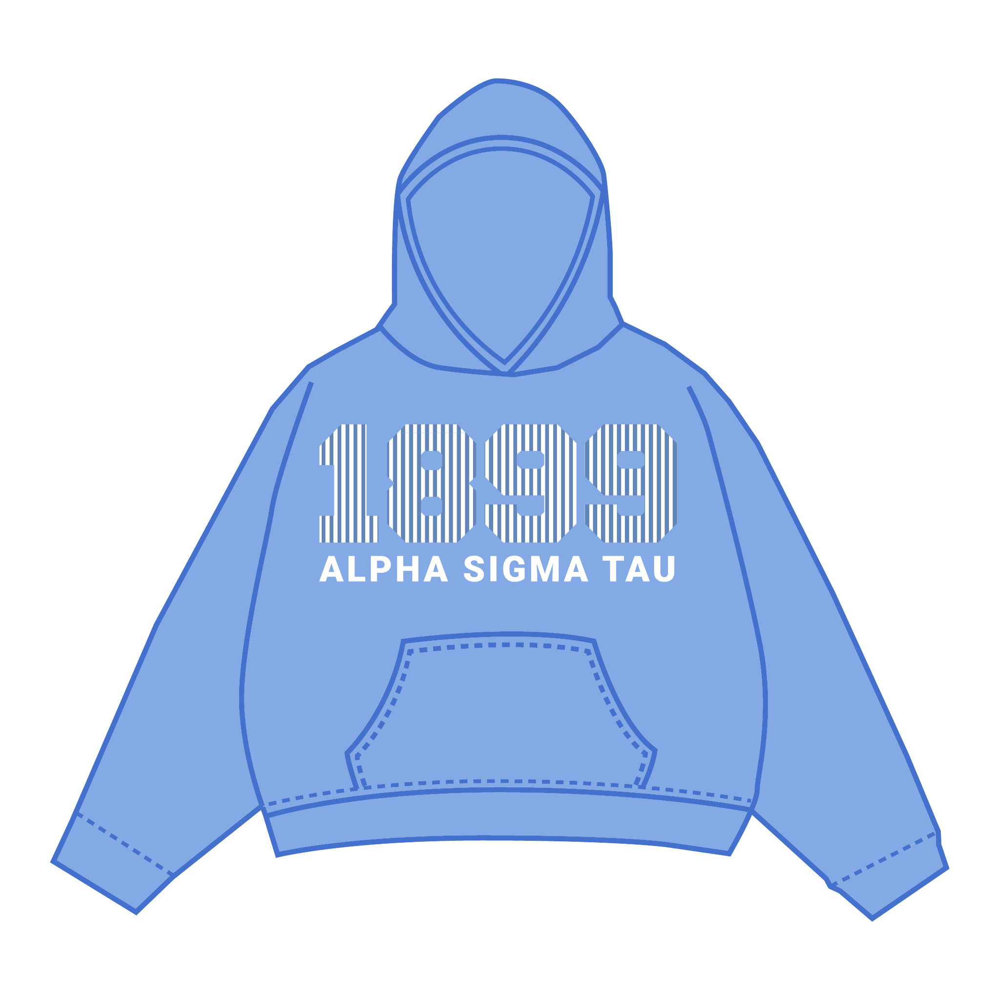 Alpha Sigma Tau Hoodie — Blue