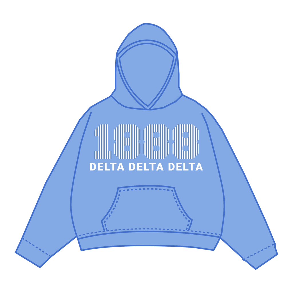 Delta Delta Delta Hoodie — Blue