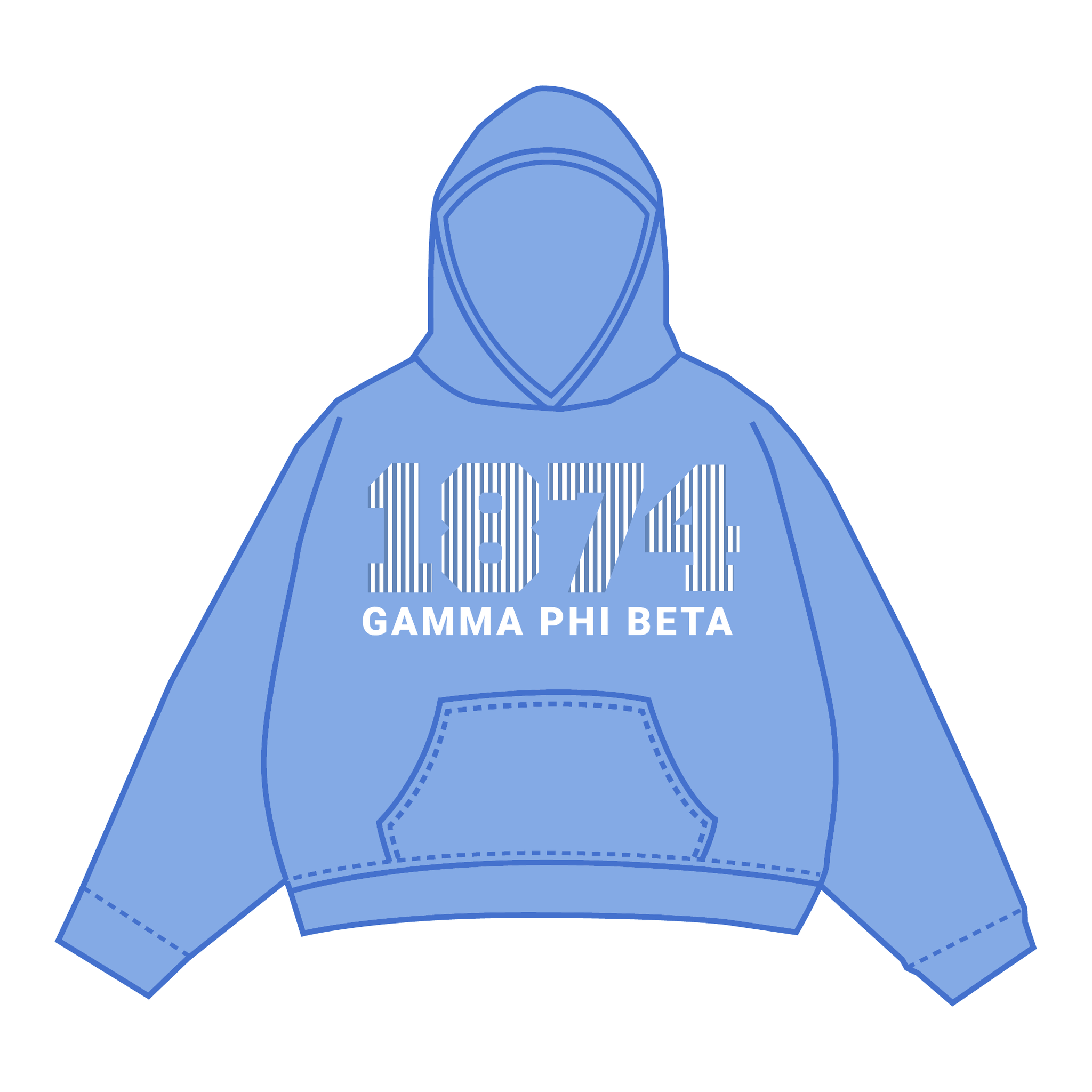 Gamma Phi Beta Hoodie — Blue