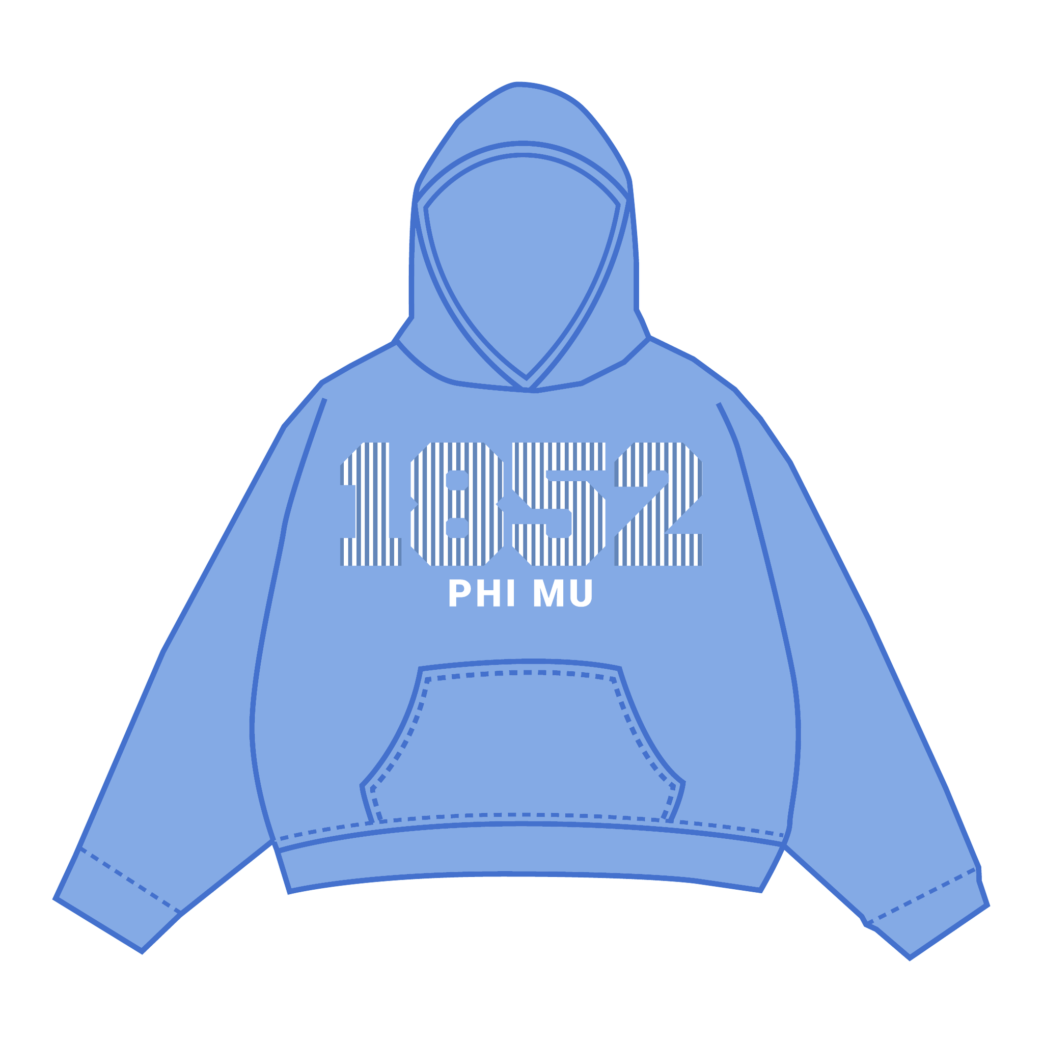 Phi Mu Hoodie — Blue