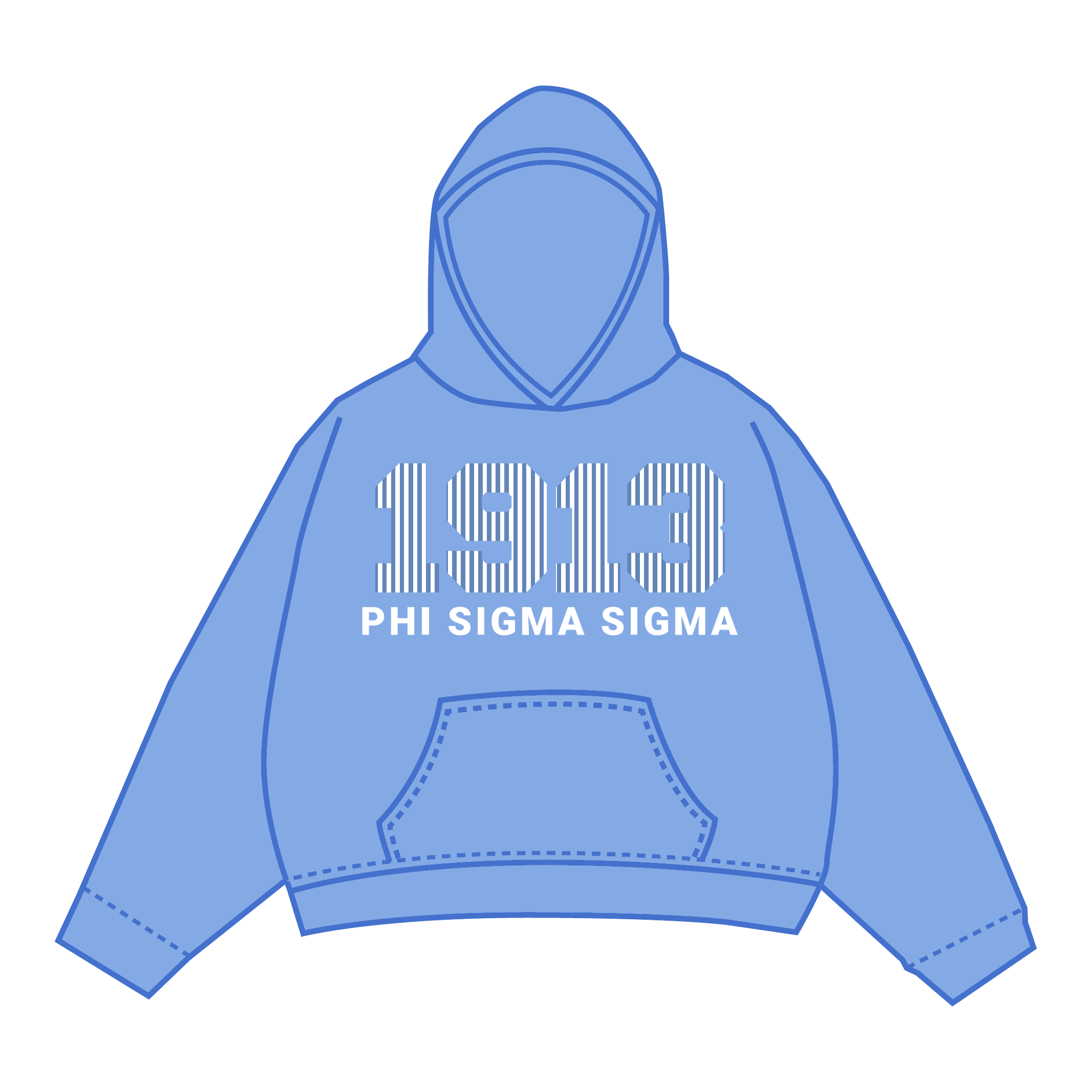 Phi Sigma Sigma Hoodie — Blue