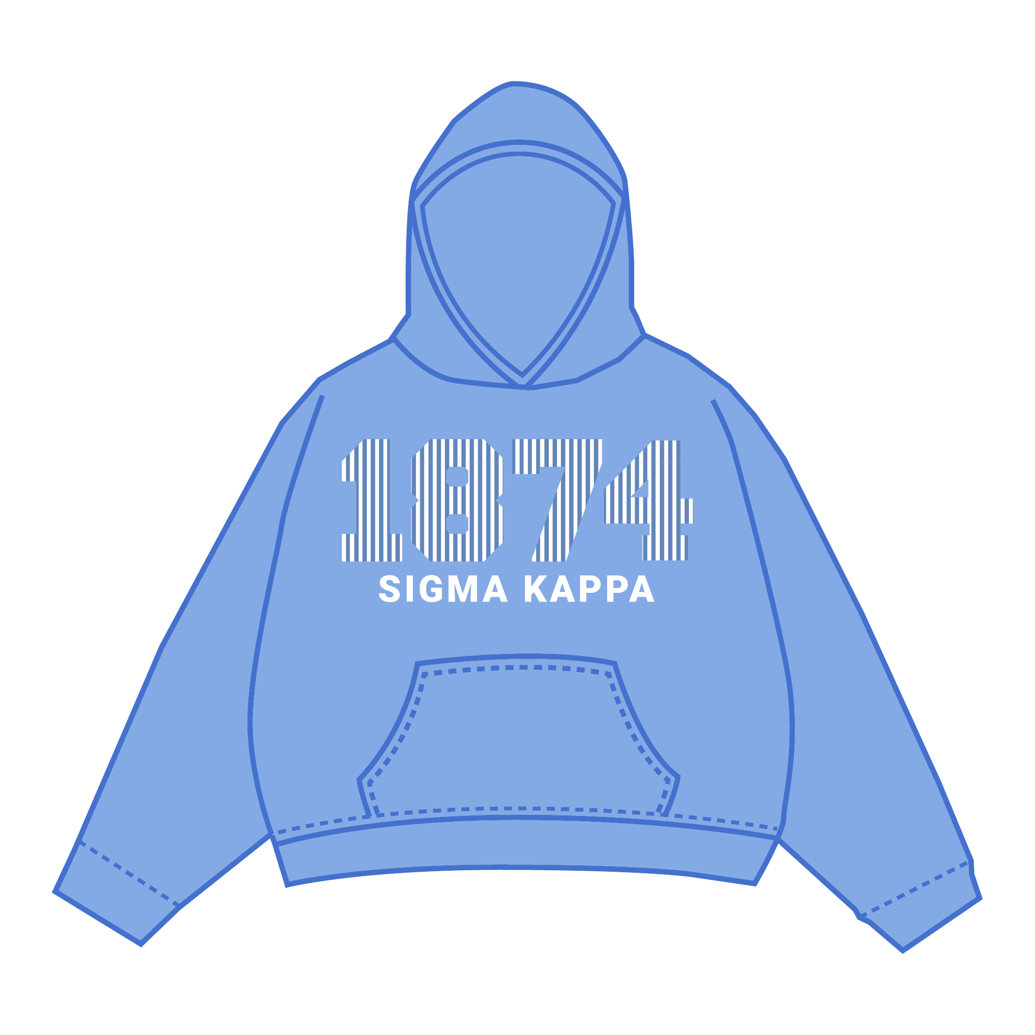 Sigma Kappa Hoodie — Blue