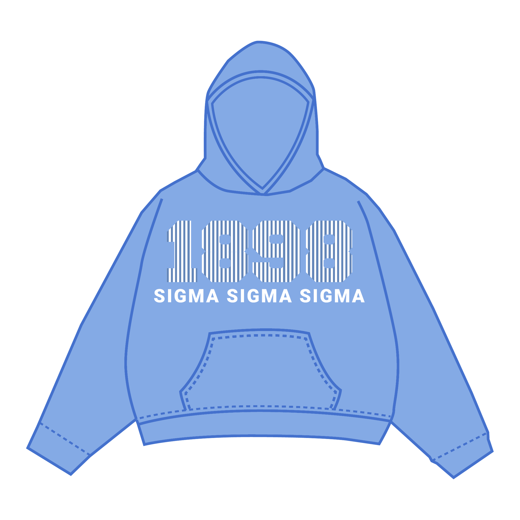 Sigma Sigma Sigma Hoodie — Blue