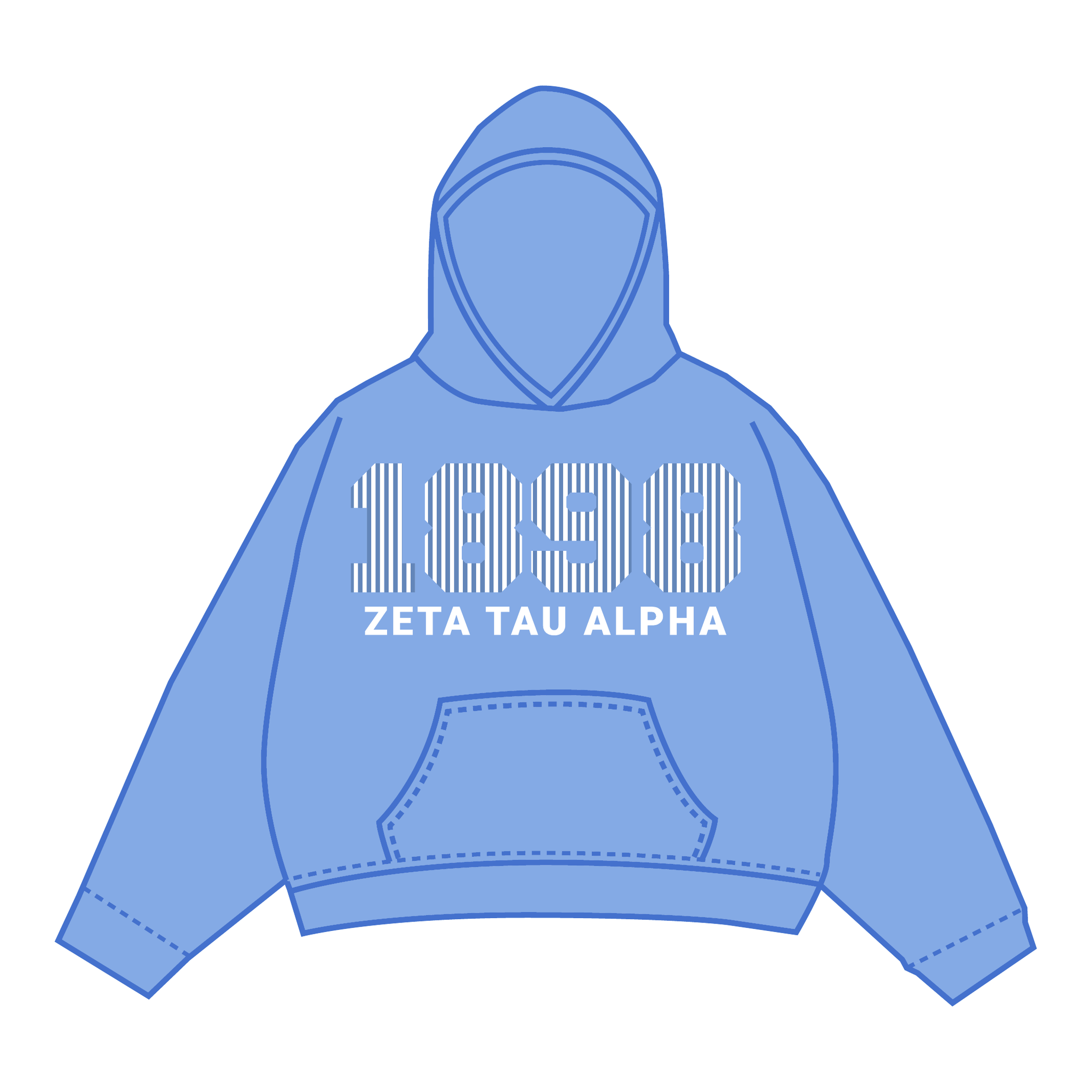 Zeta Tau Alpha Hoodie — Blue