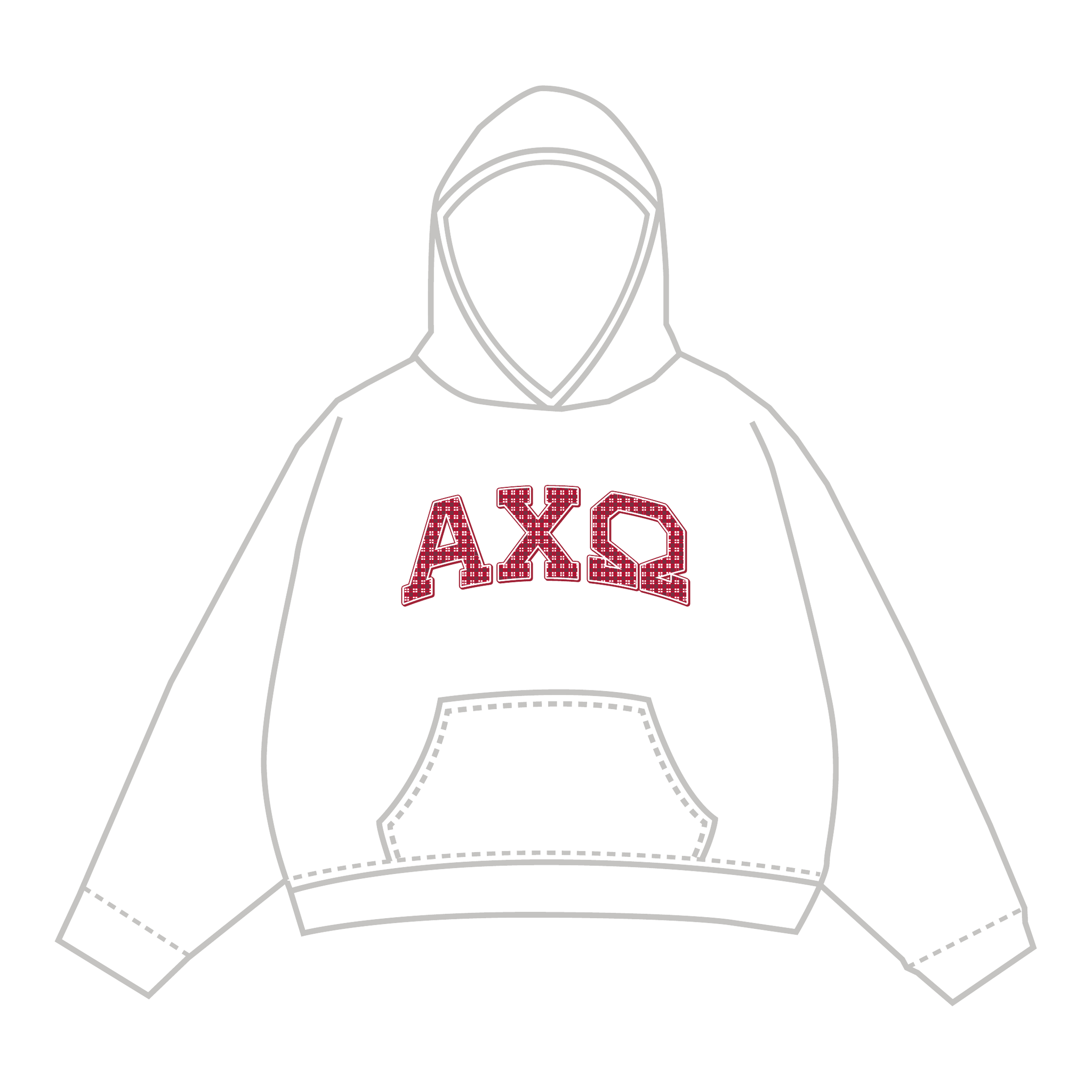 Alpha Chi Omega Hoodie — White
