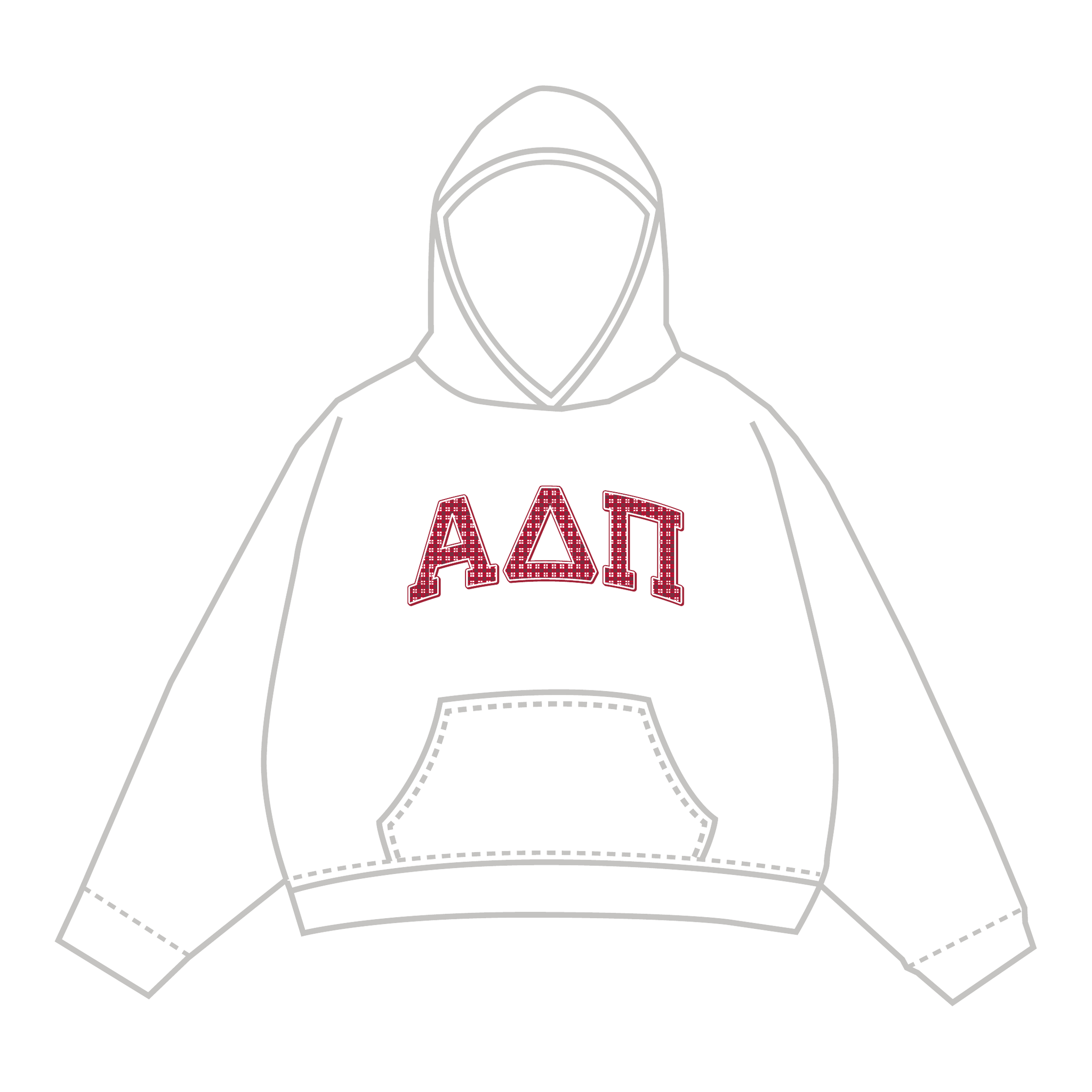 Alpha Delta Pi Hoodie — White