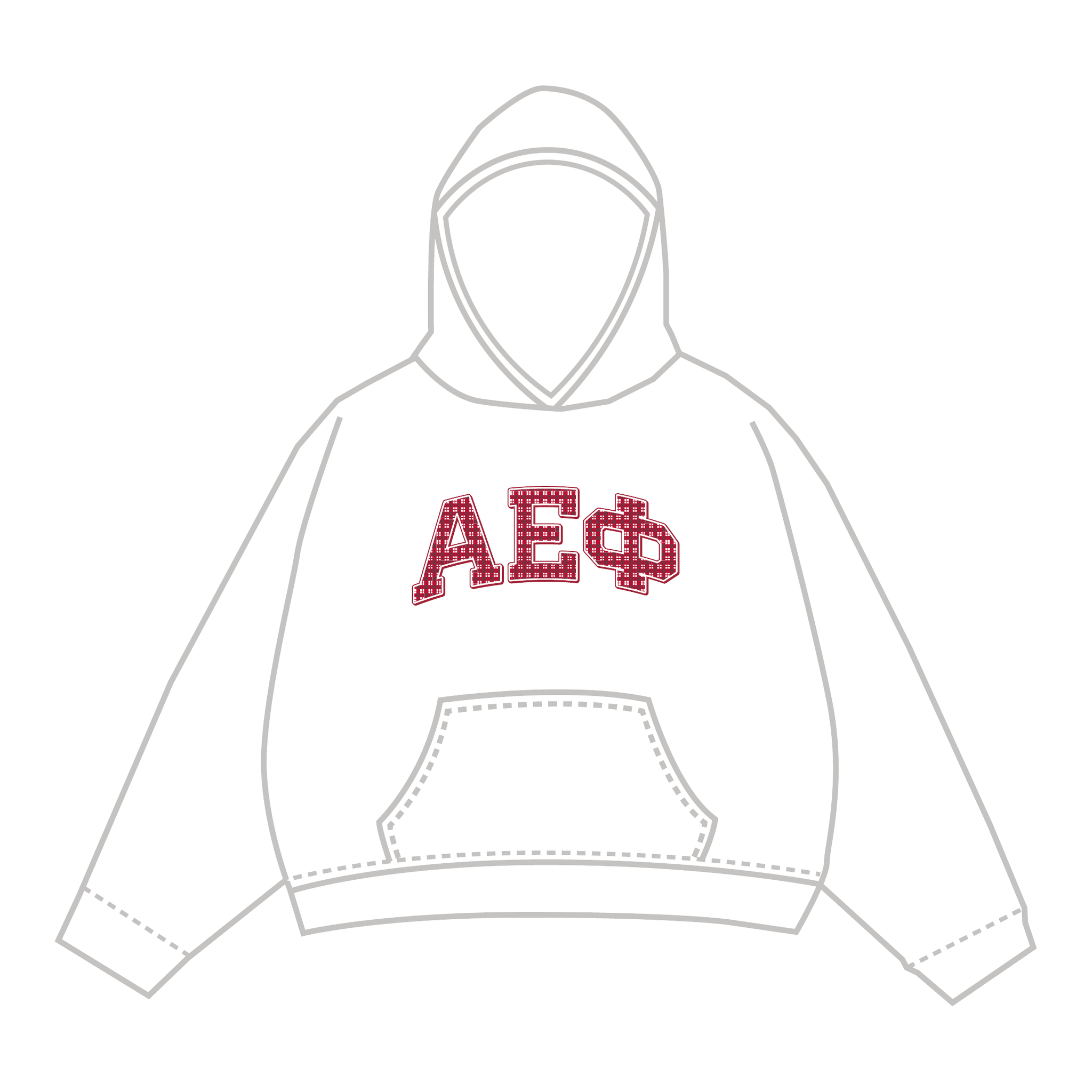 Alpha Epsilon Phi Hoodie — White