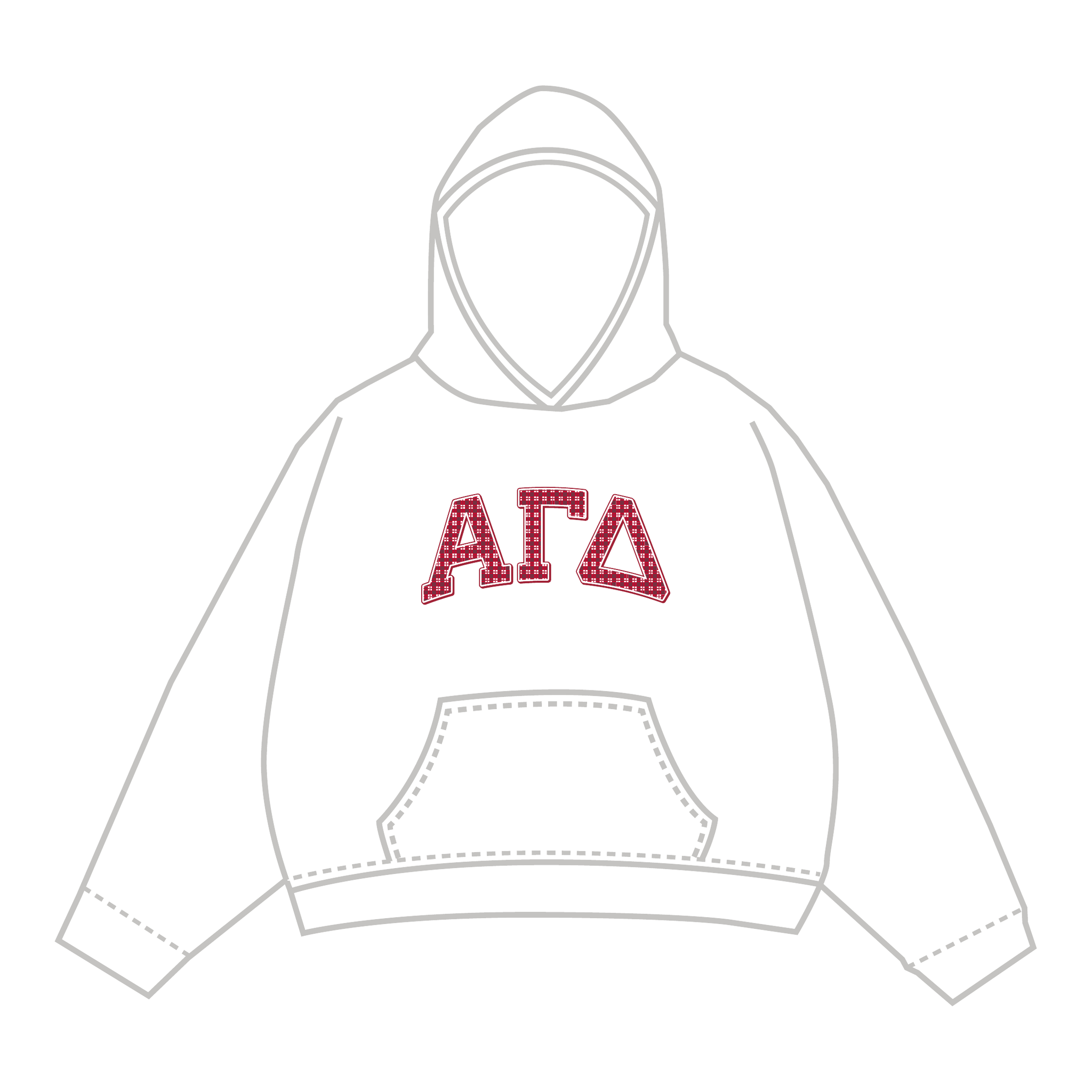 Alpha Gamma Delta Hoodie — White