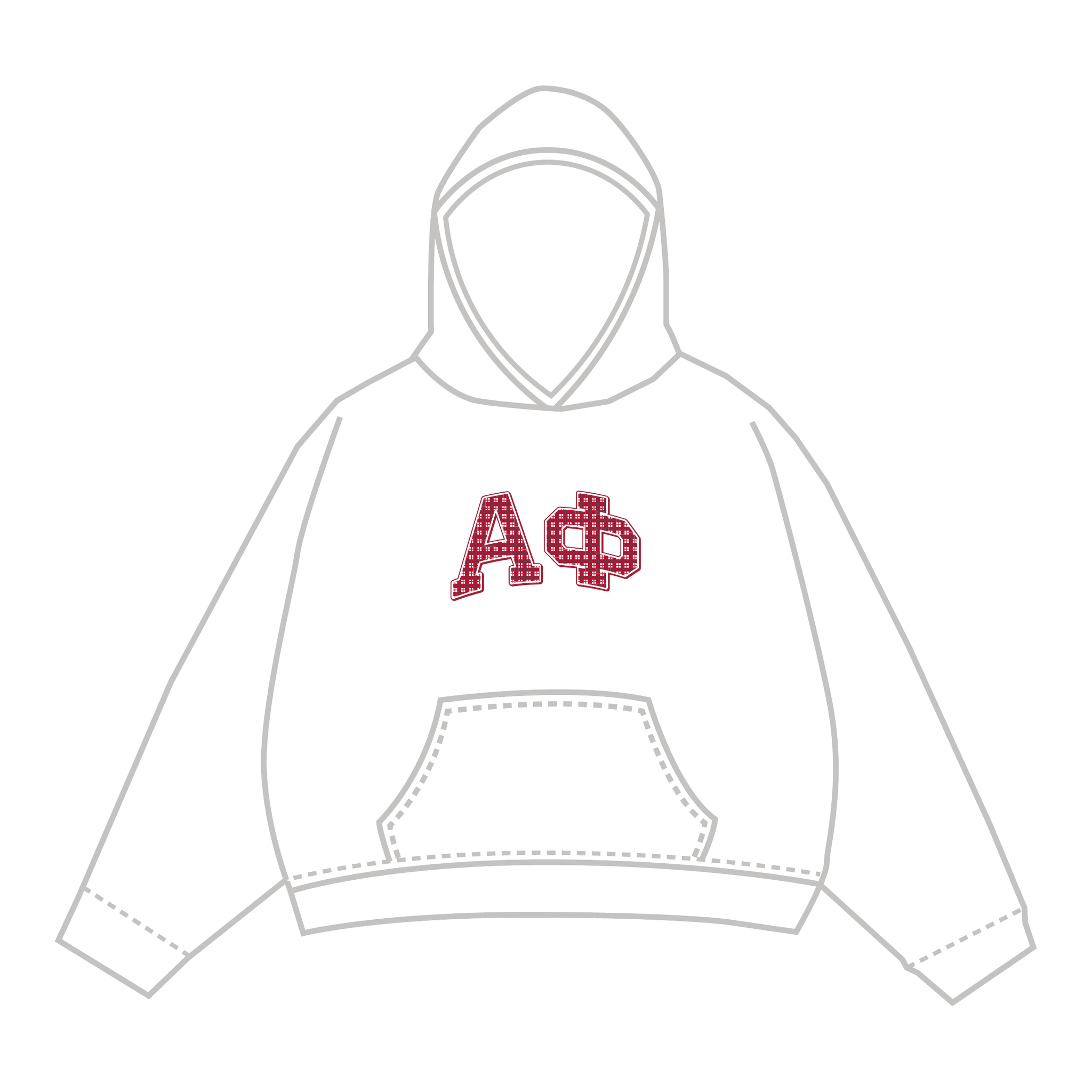 Alpha Phi Hoodie — White