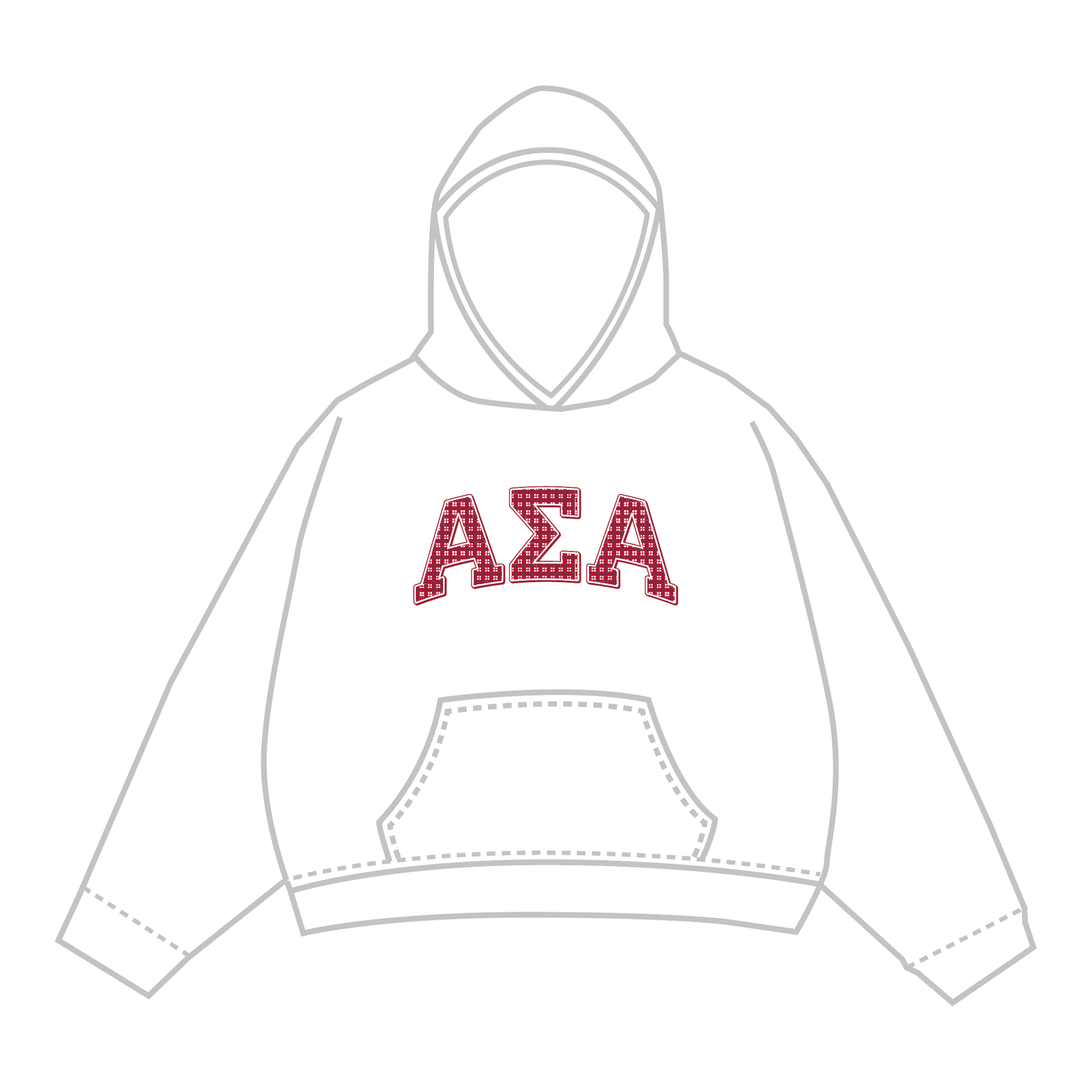 Alpha Sigma Alpha Hoodie — White
