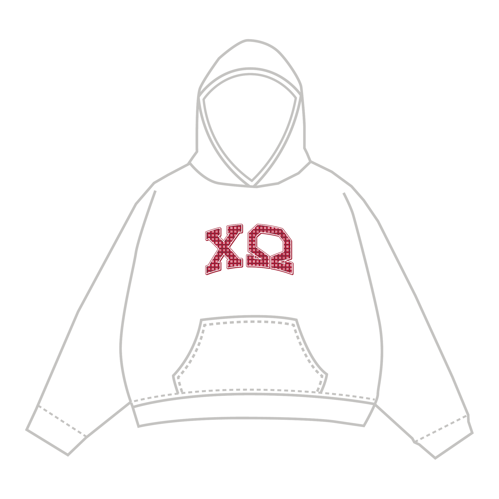 Chi Omega Hoodie — White