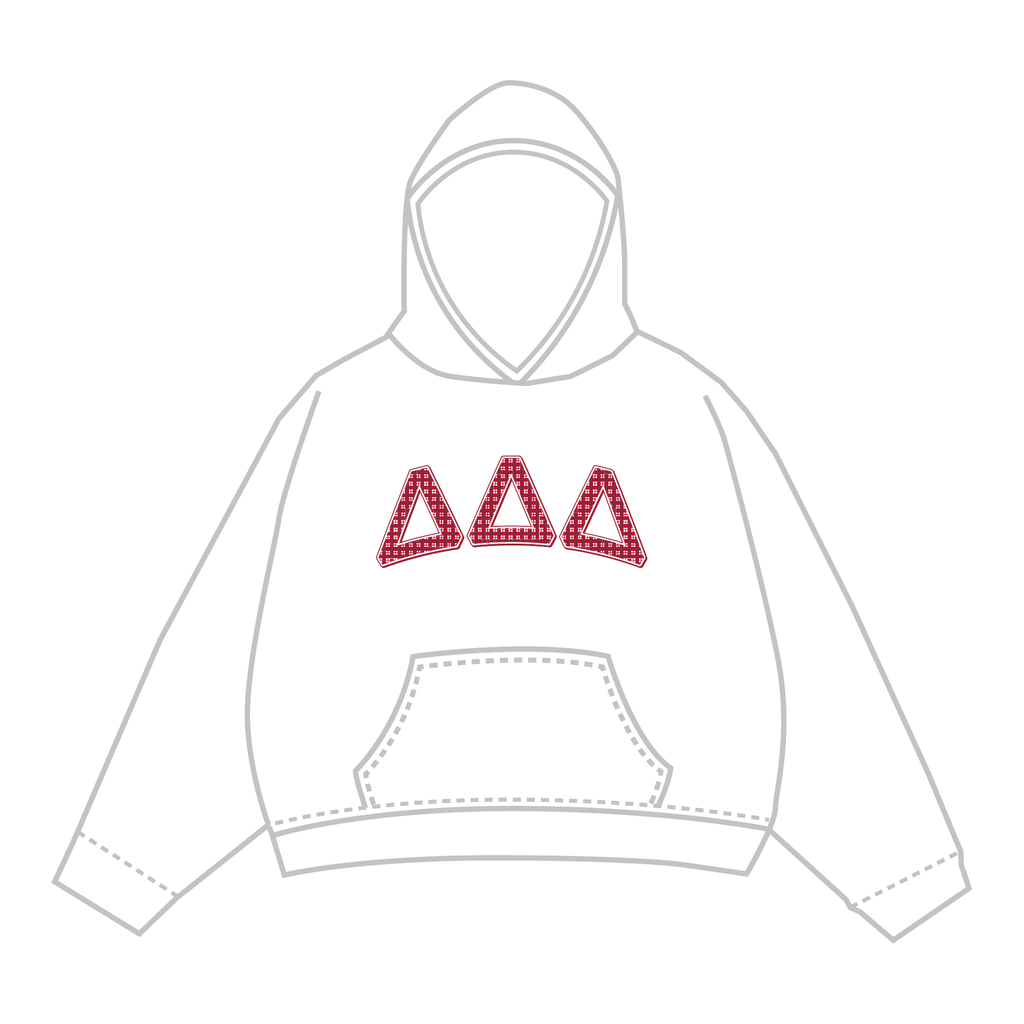 Delta Delta Delta Hoodie — White