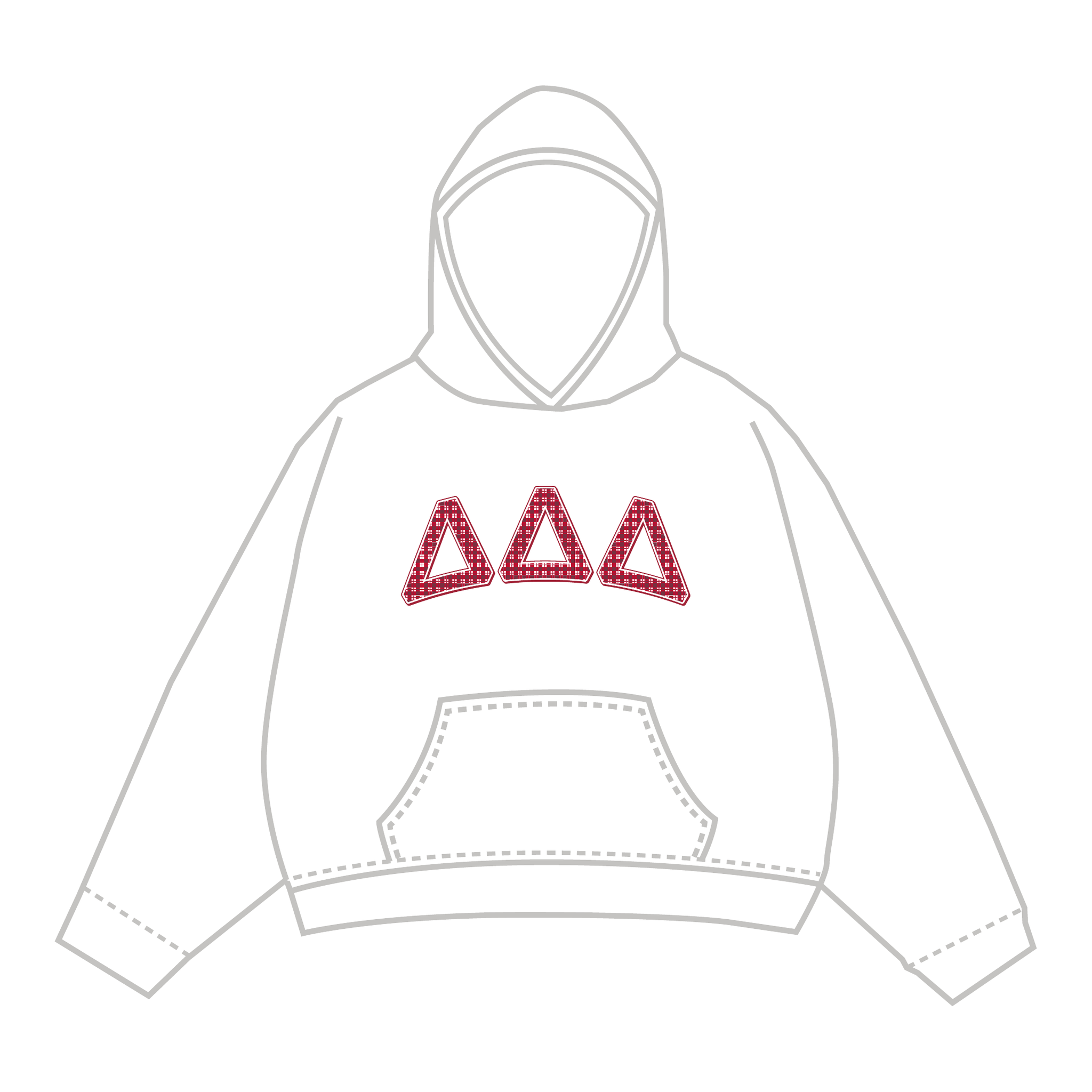 Delta Delta Delta Hoodie — White