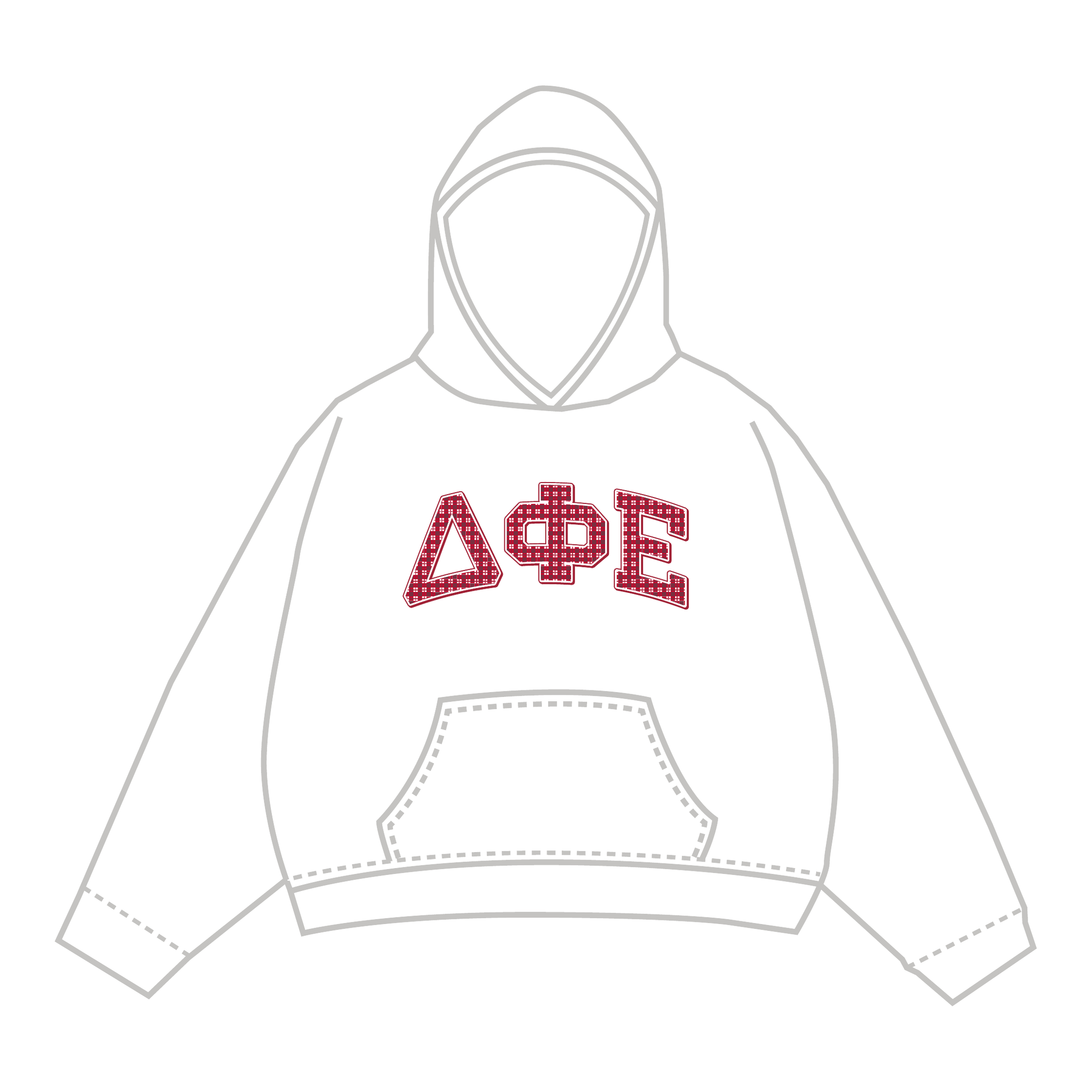 Delta Phi Epsilon Hoodie — White